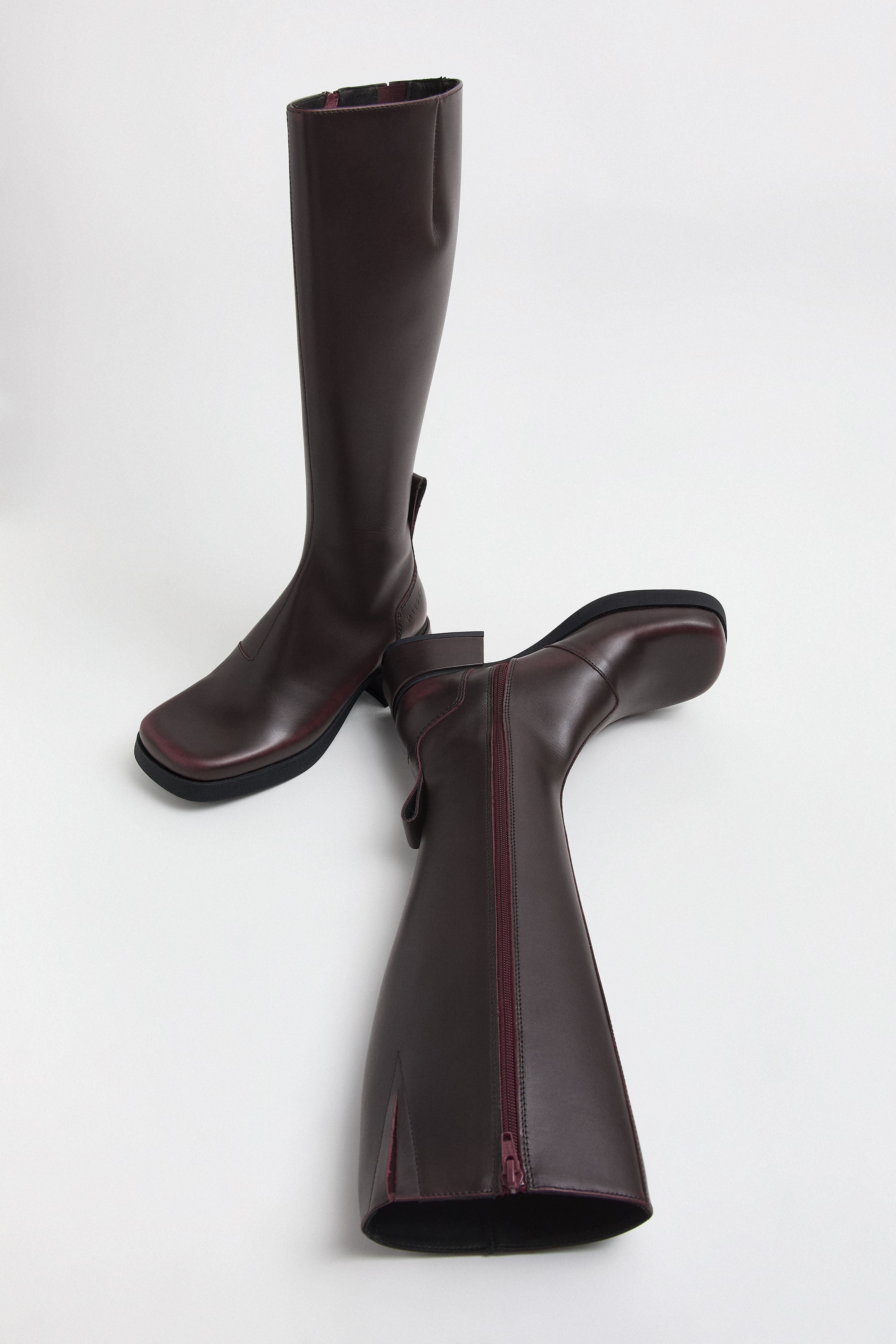 Brunildha Boots - Burgundy Shiny Leather | Miista | Designed & Handmade in Europe