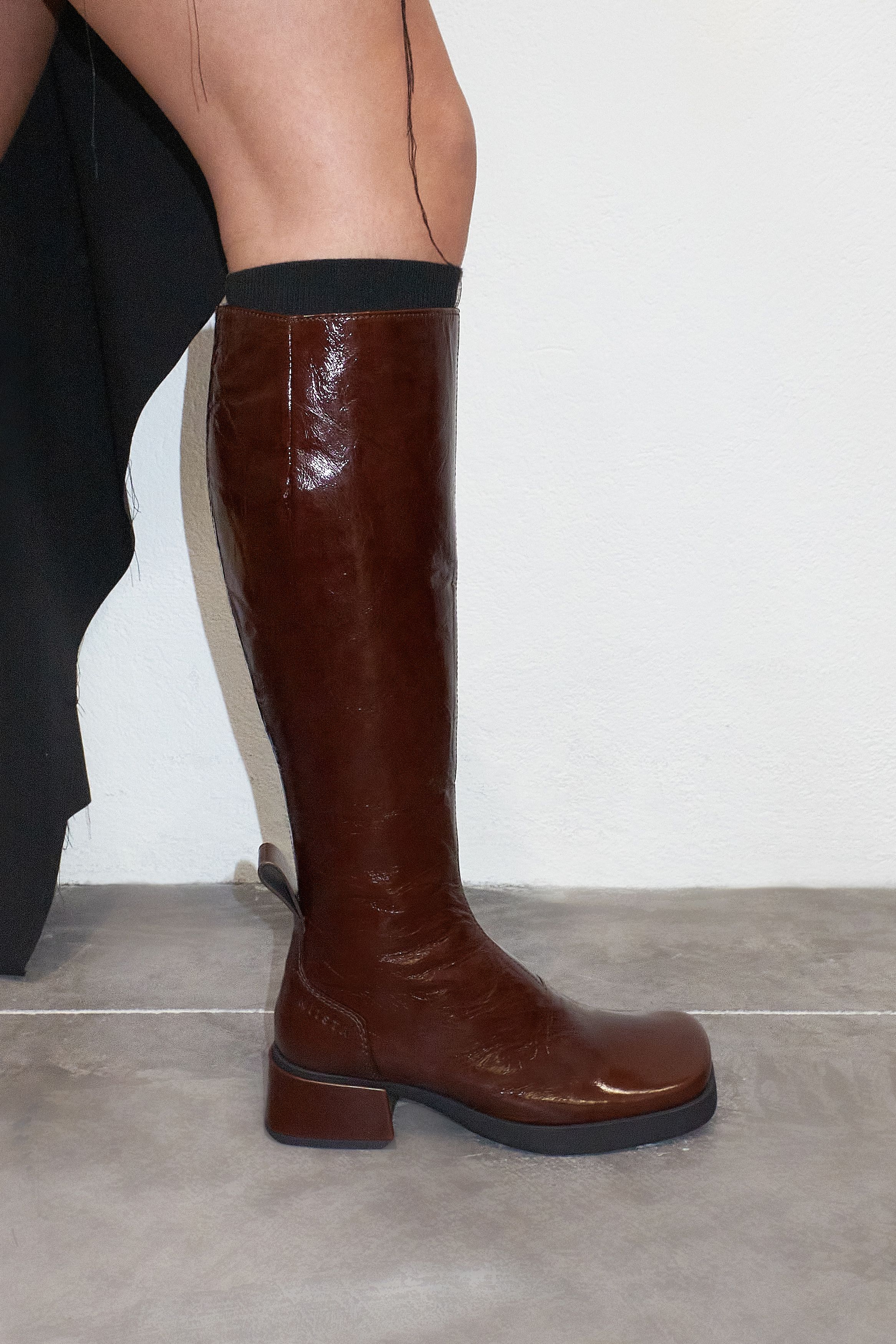 Brunildha Brown Tall Boots | Miista | Designed & Handmade in Europe