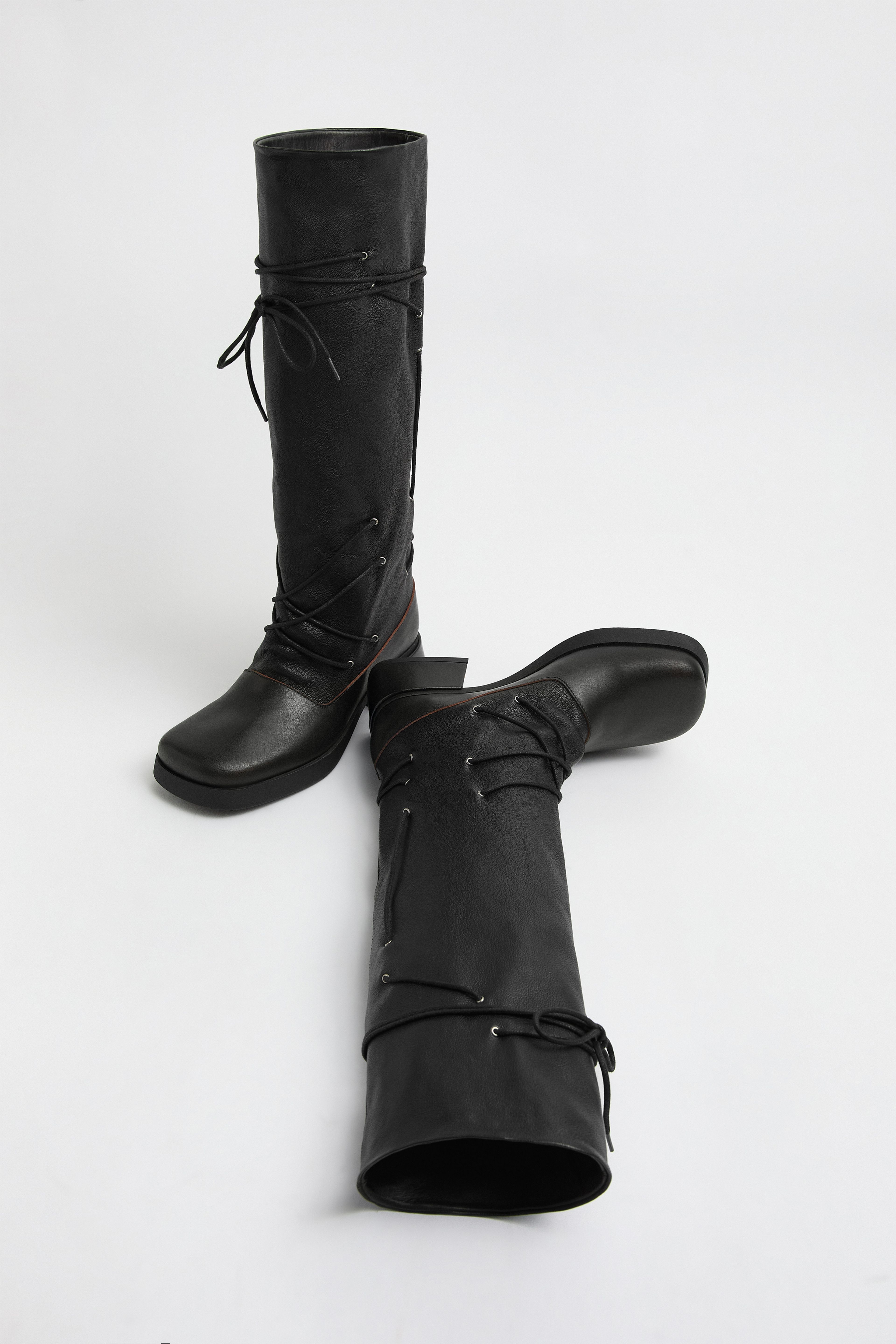 Alida Boots - Black Leather| Miista | Designed & Handmade in Europe