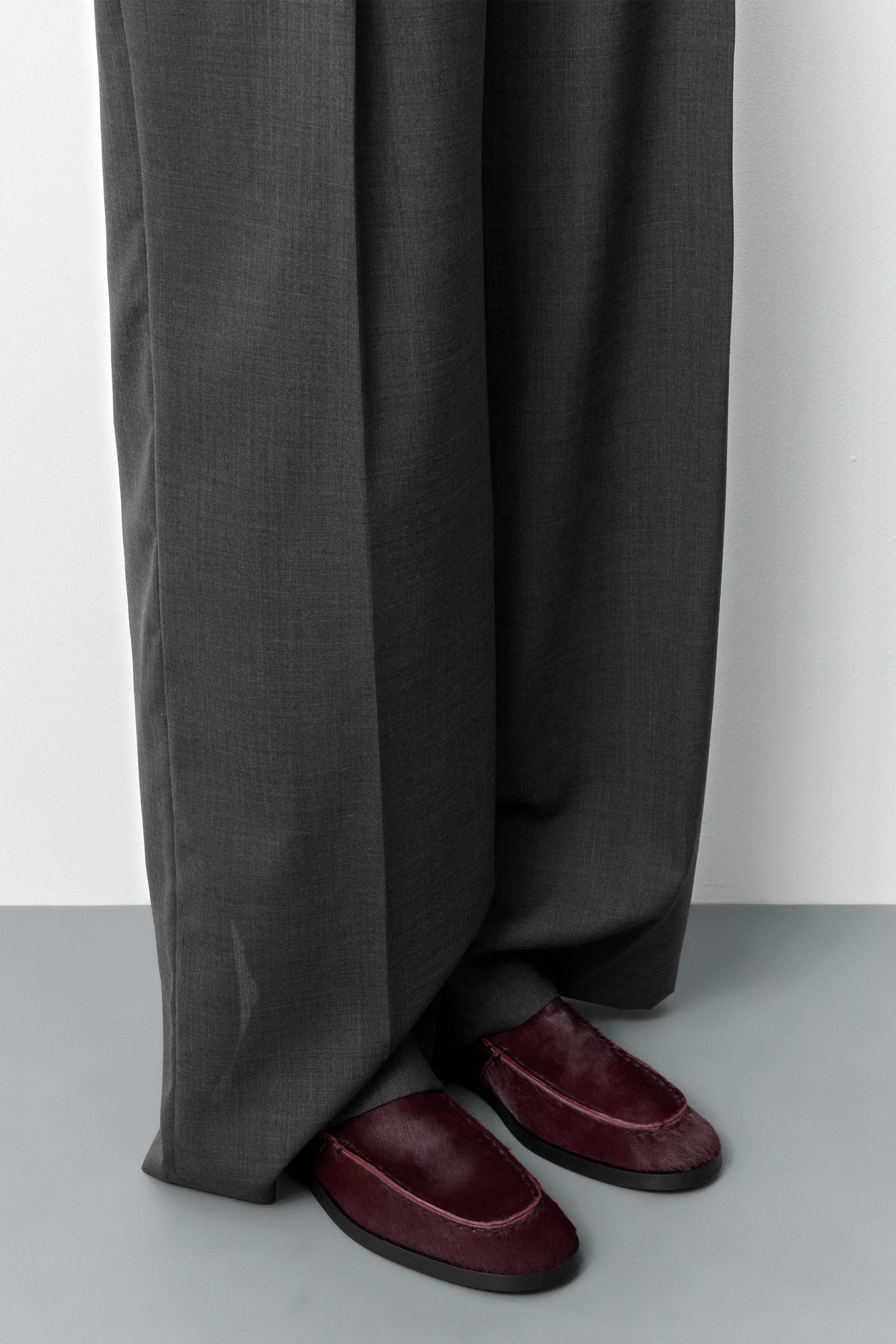 Giobbe Burgundy Pony Hair Loafers | Miista | Designed & Handmade in Europe