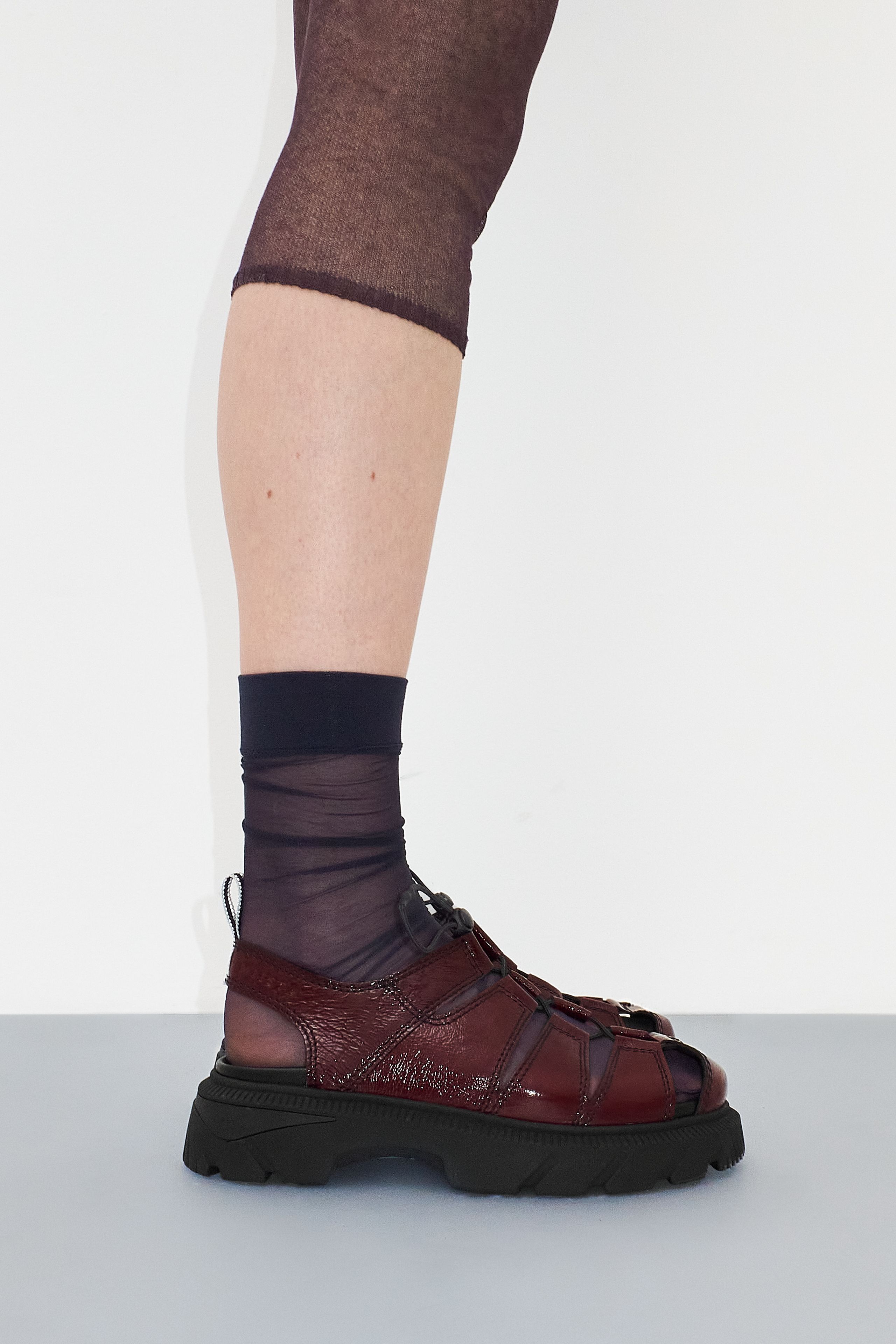 Eunice Burgundy Sandals | Miista