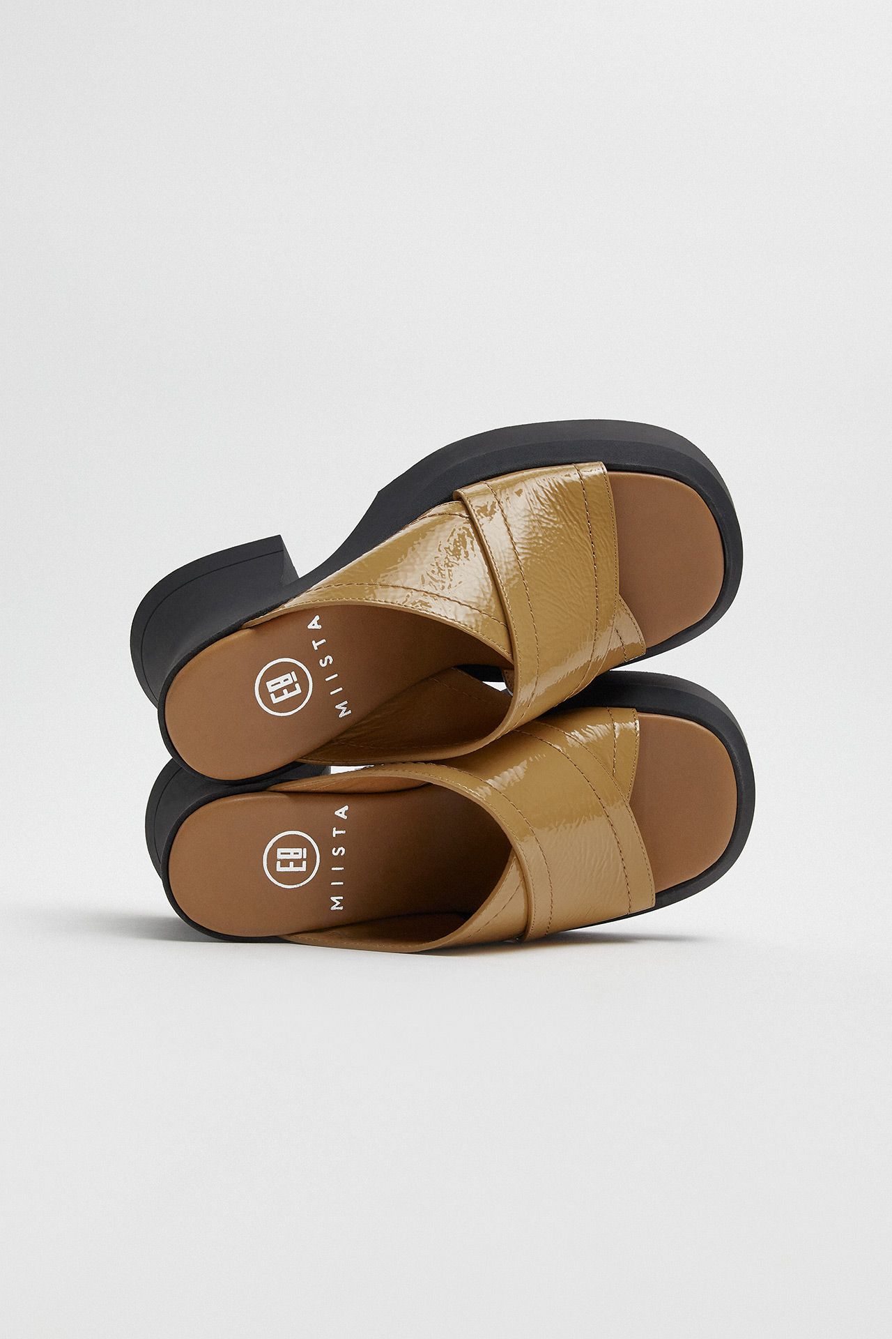Raissa Beige Mule Sandals | Miista