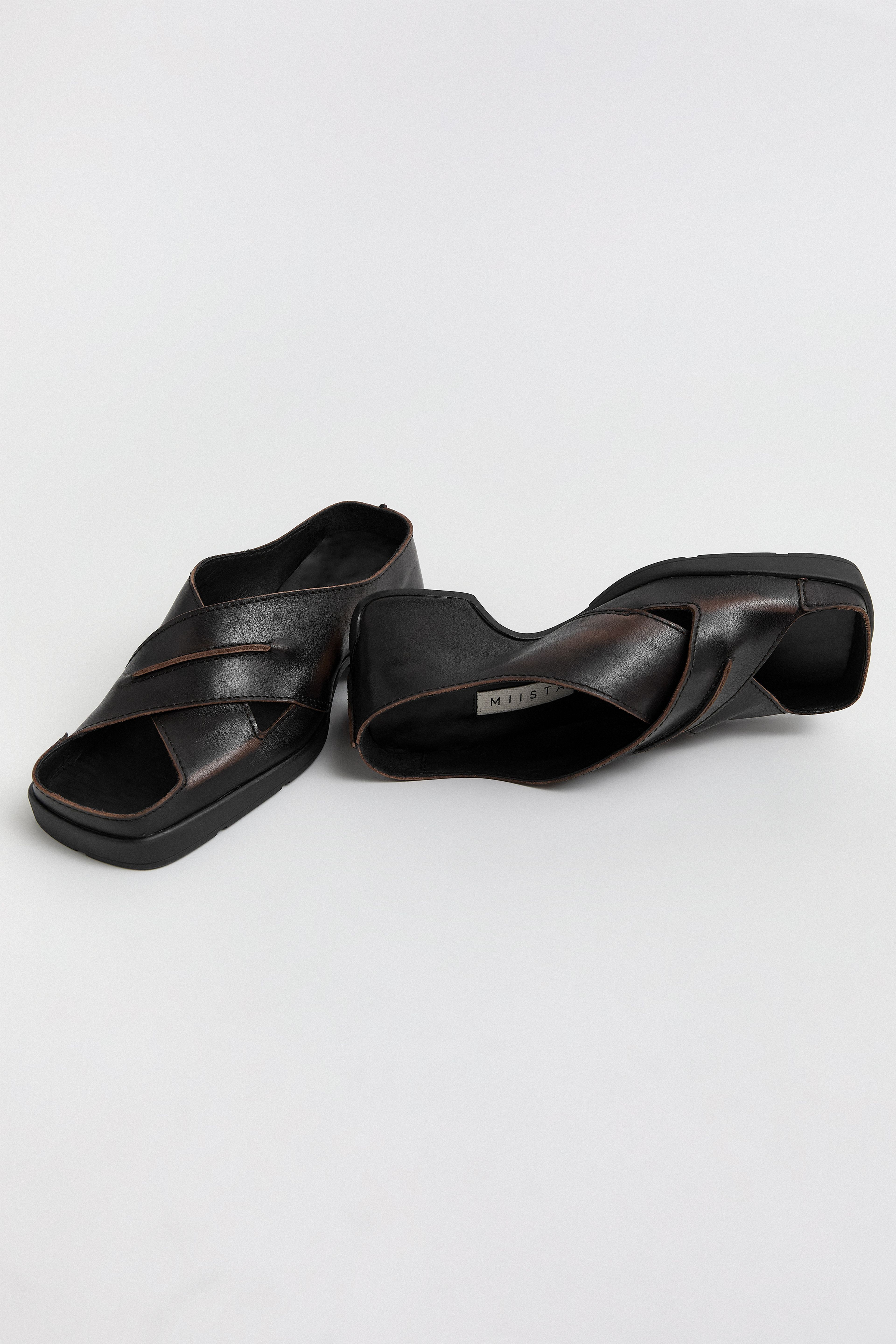 Nira Brushed Brown Sandals | Miista | Designed & Handmade in Europe