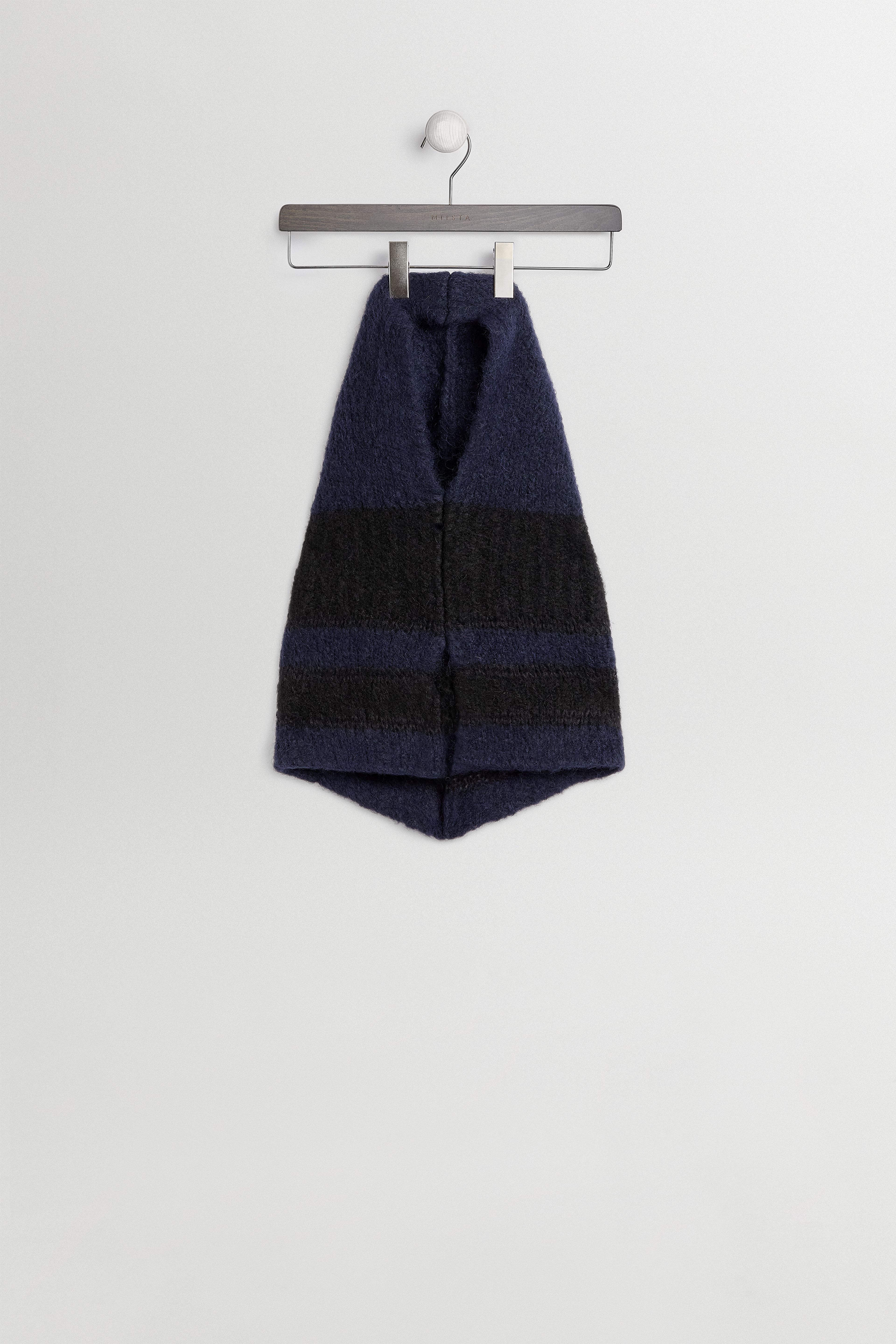 Mona Balaclava -Black Navy Fine Alpaca Knit | Miista | Designed & Handmade in Europe
