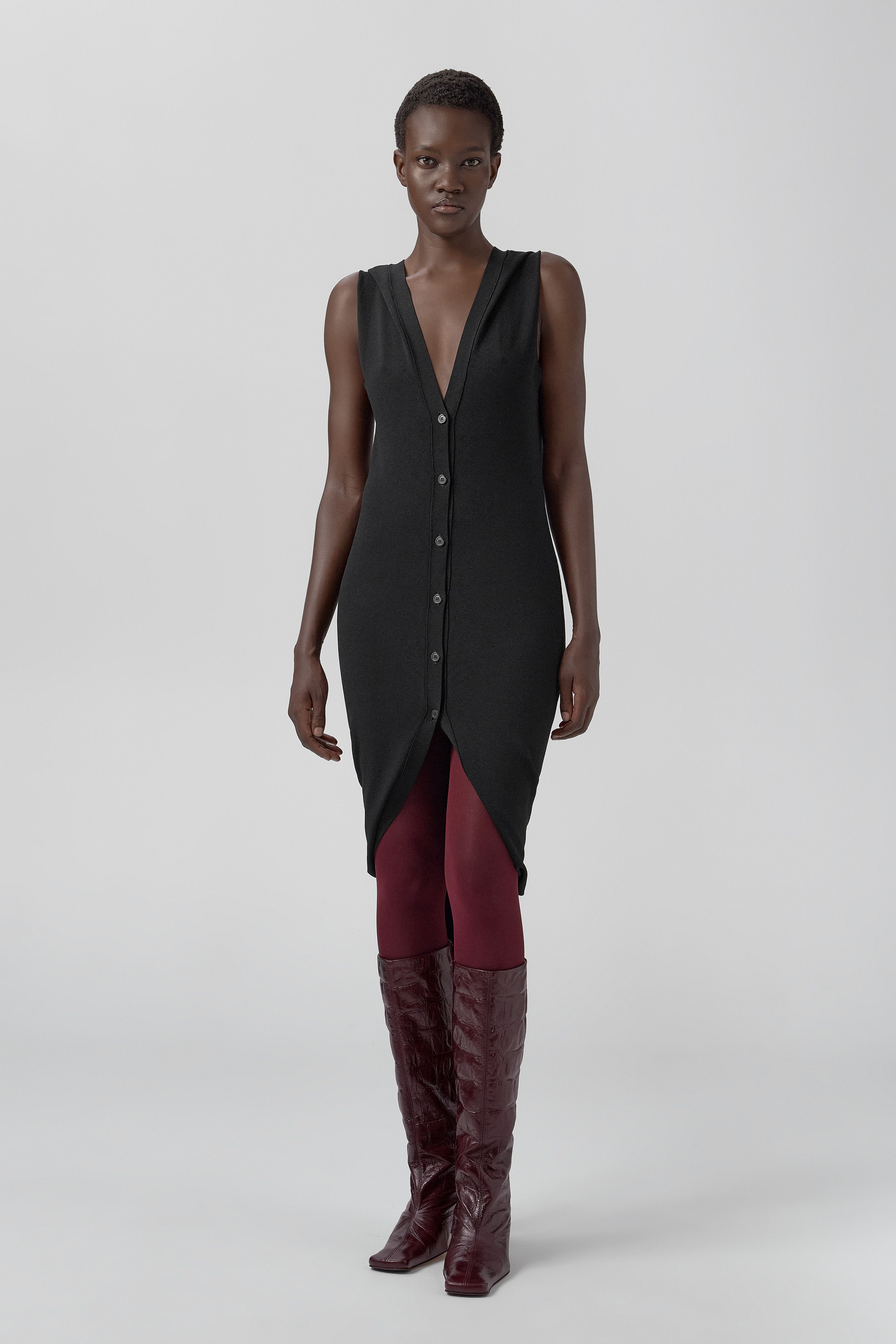 Bluma Boots -  Plum Croc Embossed Leather | Miista | Designed & Handmade in Europe