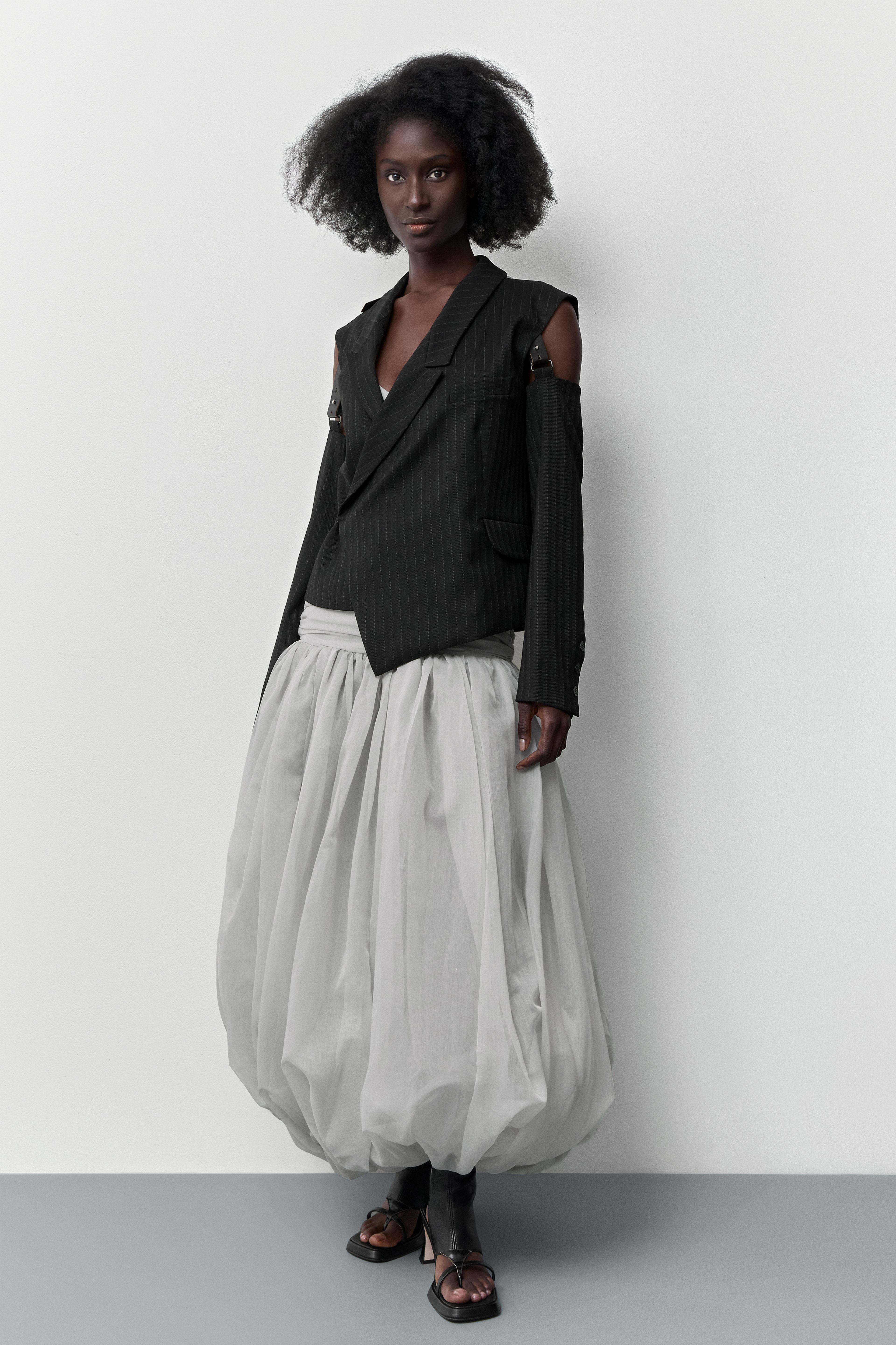 Adrienne Ecru Balloon Long Skirt | Miista | Designed & Handmade in Europe