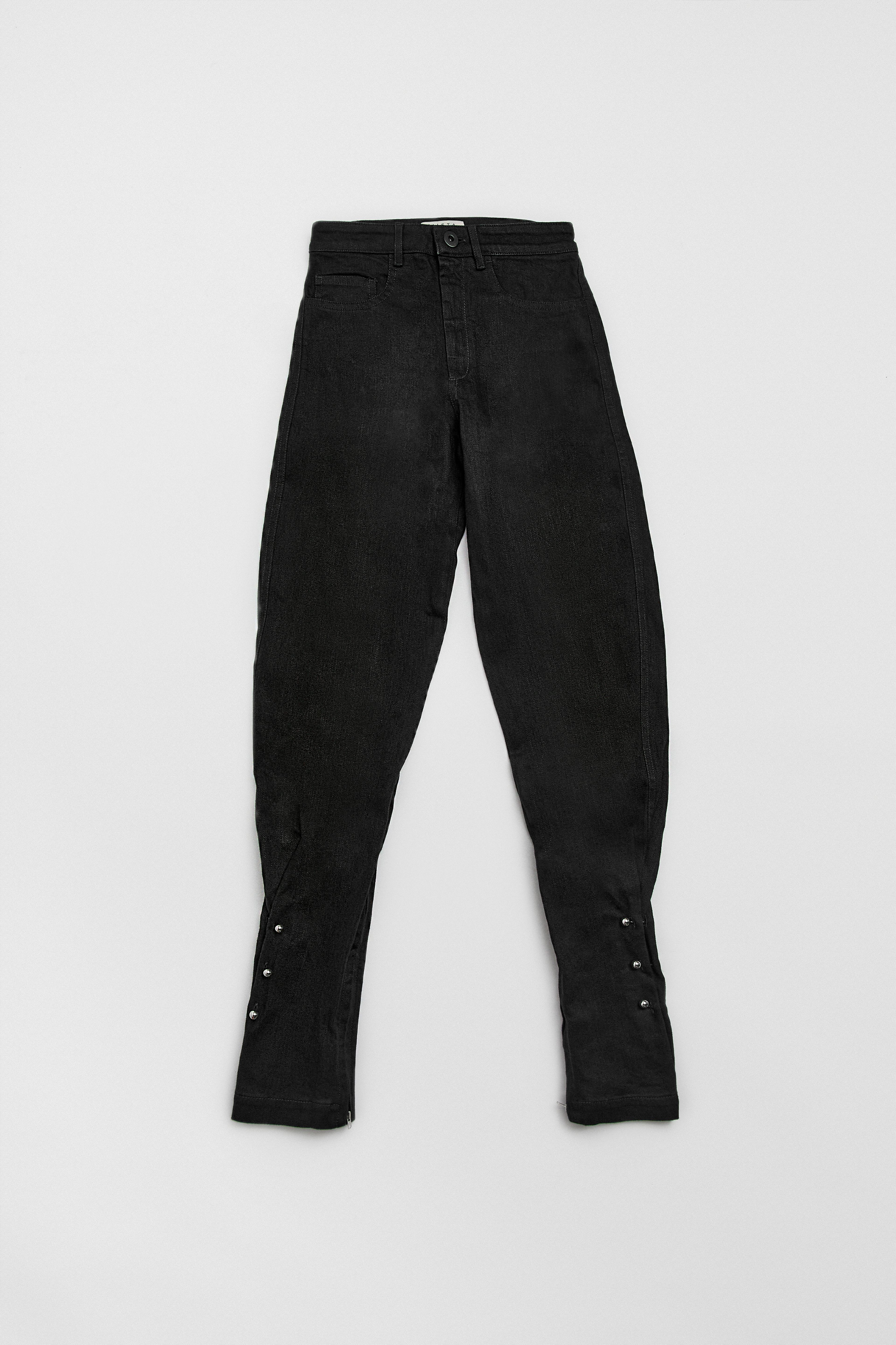 Lotus Black Denim Piercing Trousers | Designed & Handmade in Europe