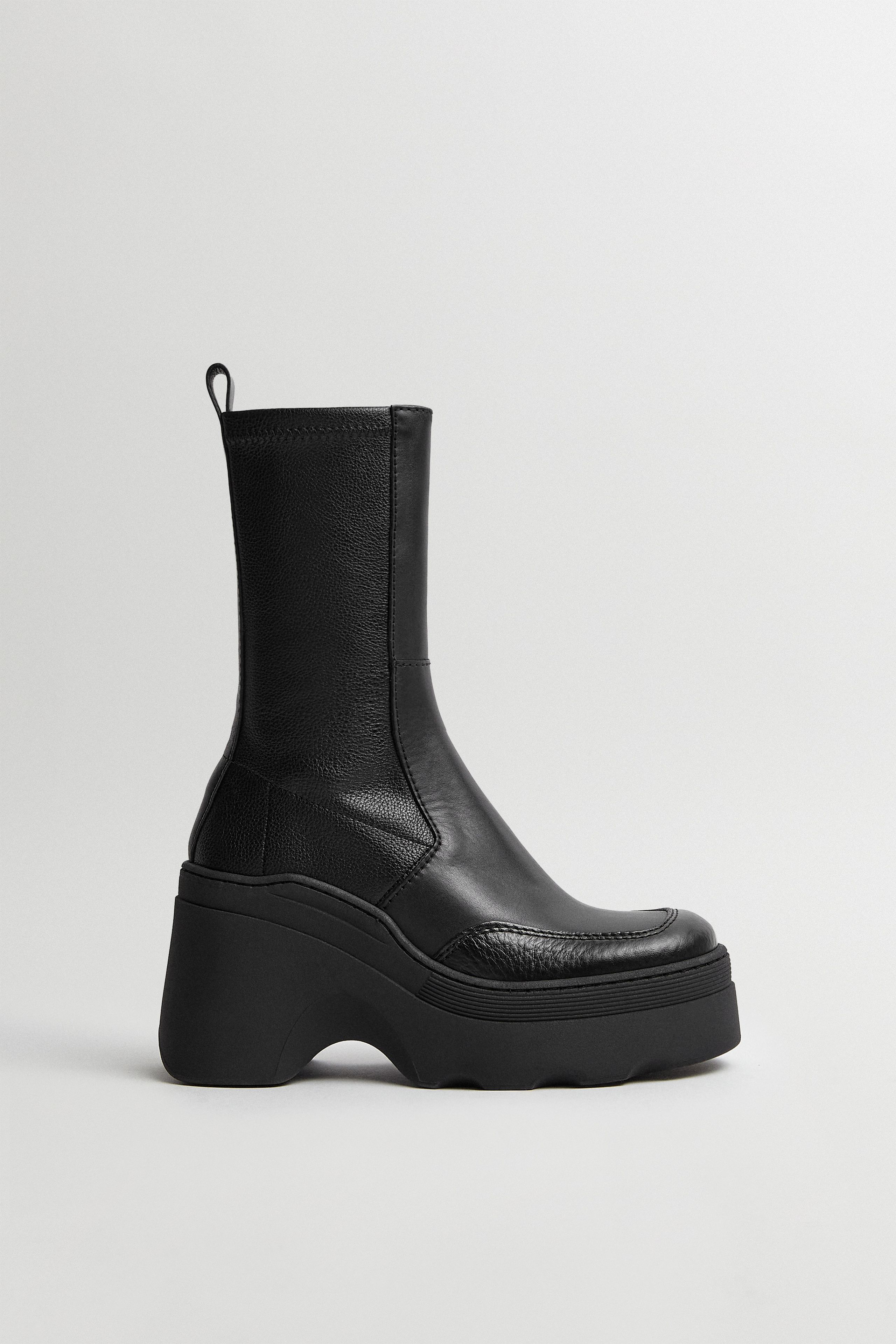 MIISTA 39 25cm ブーツ Miista Boots Size 39 EU: Elegant Black Leather Design