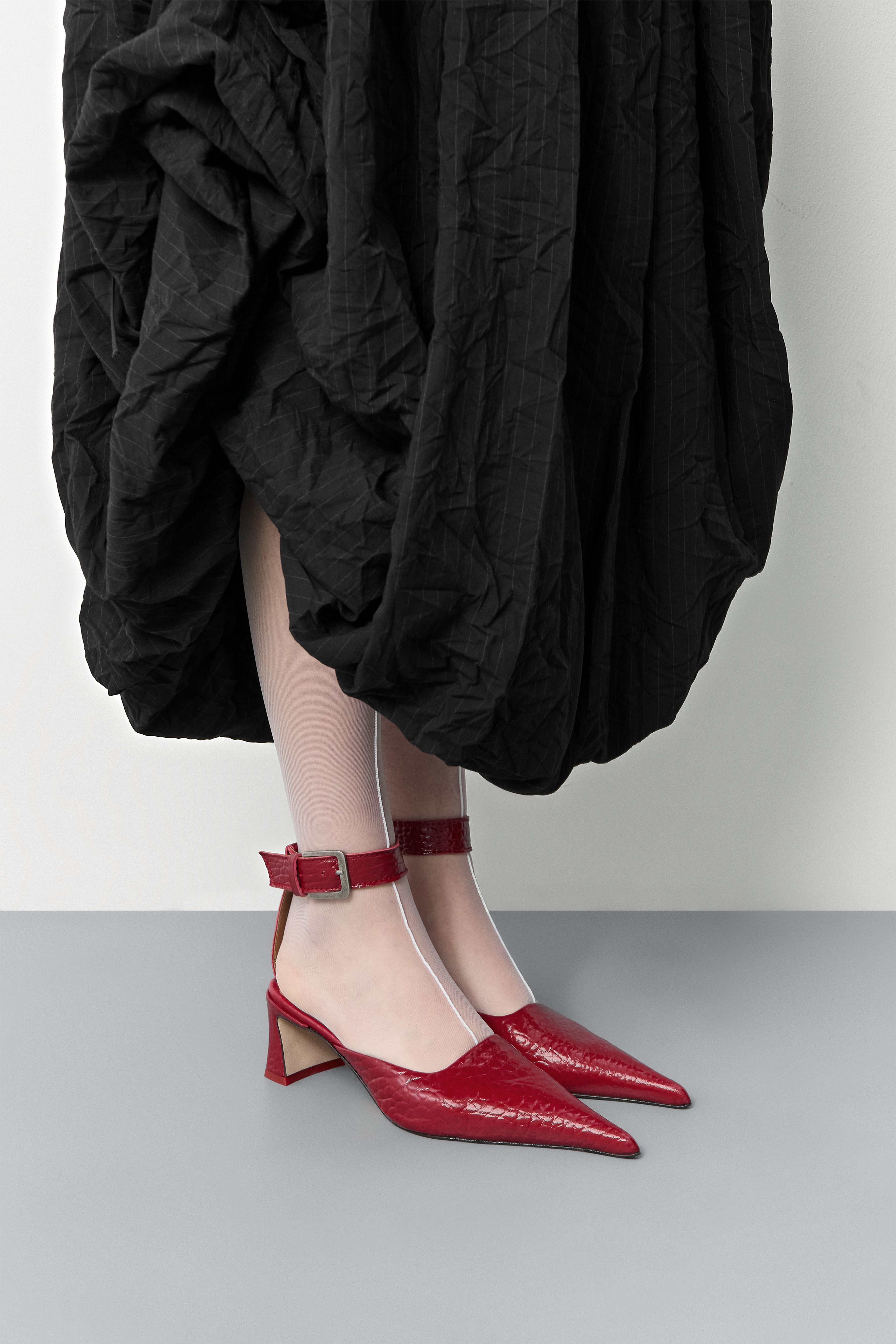 Qori Red Ankle Strap Courts | Miista | Designed & Handmade in Europe