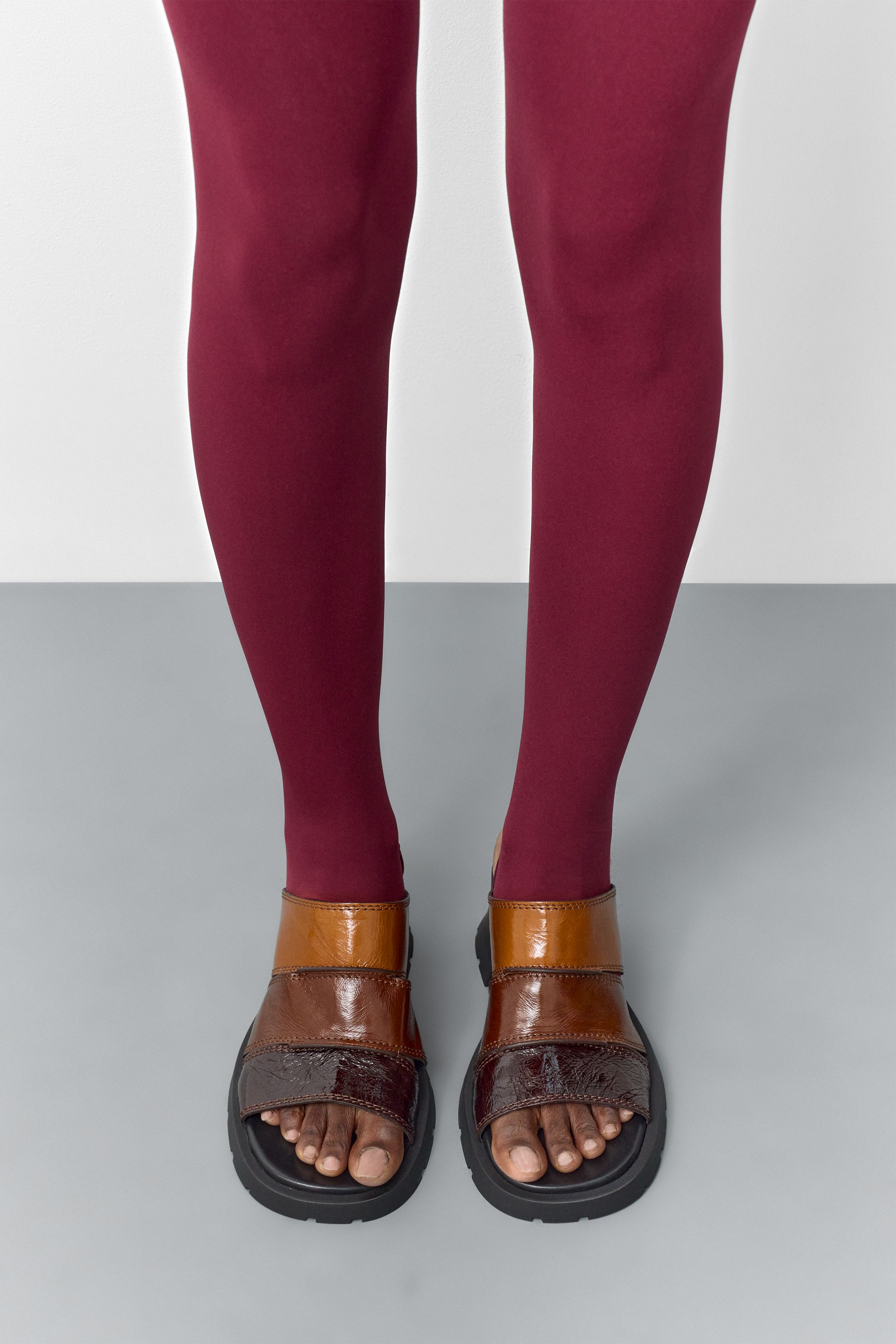 Jadzia Brown Patchwork Sandals | Miista | Designed & Handmade in Europe