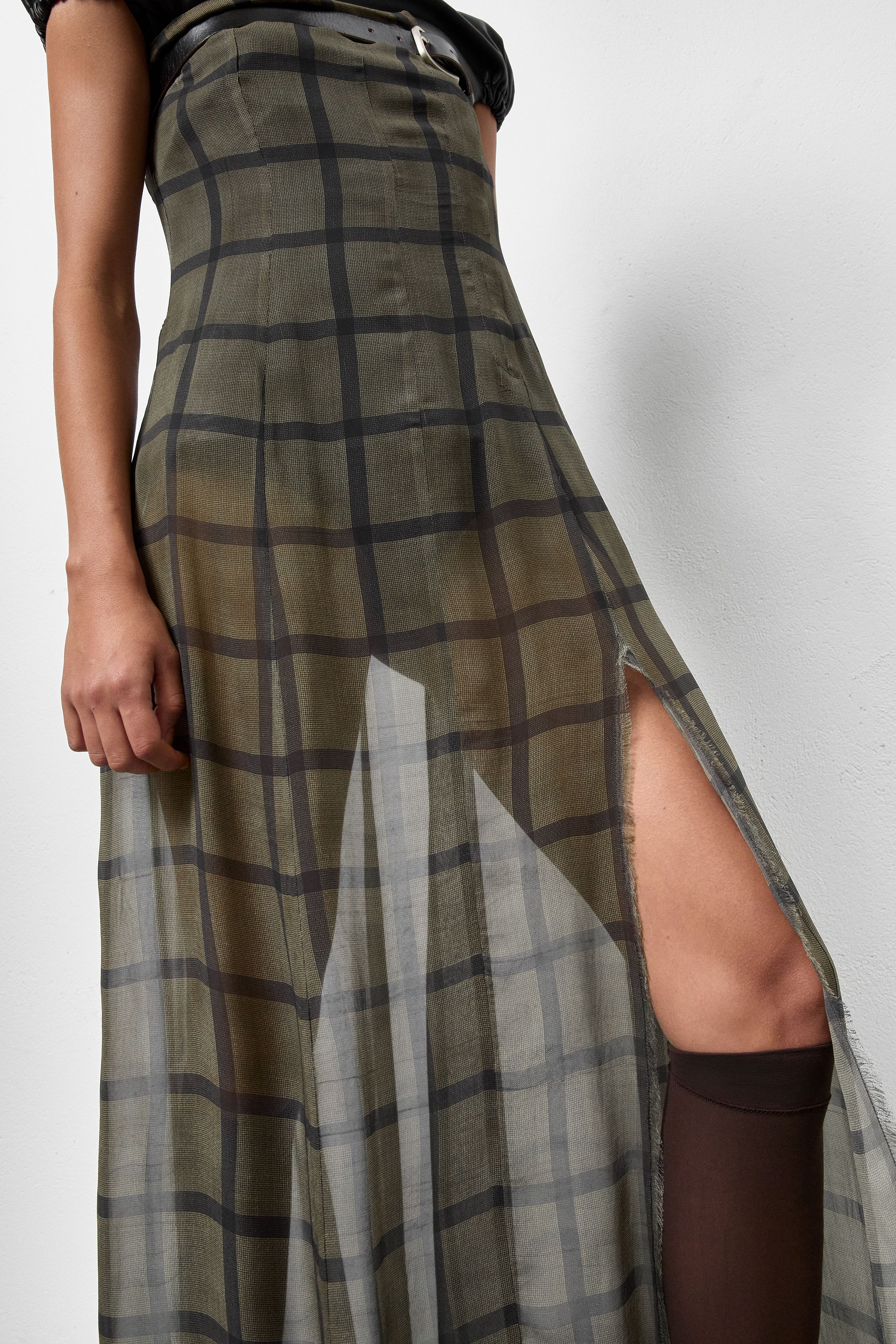 zara green plaid dress XIRENA Alanis Dress in Green Brook L main image 1