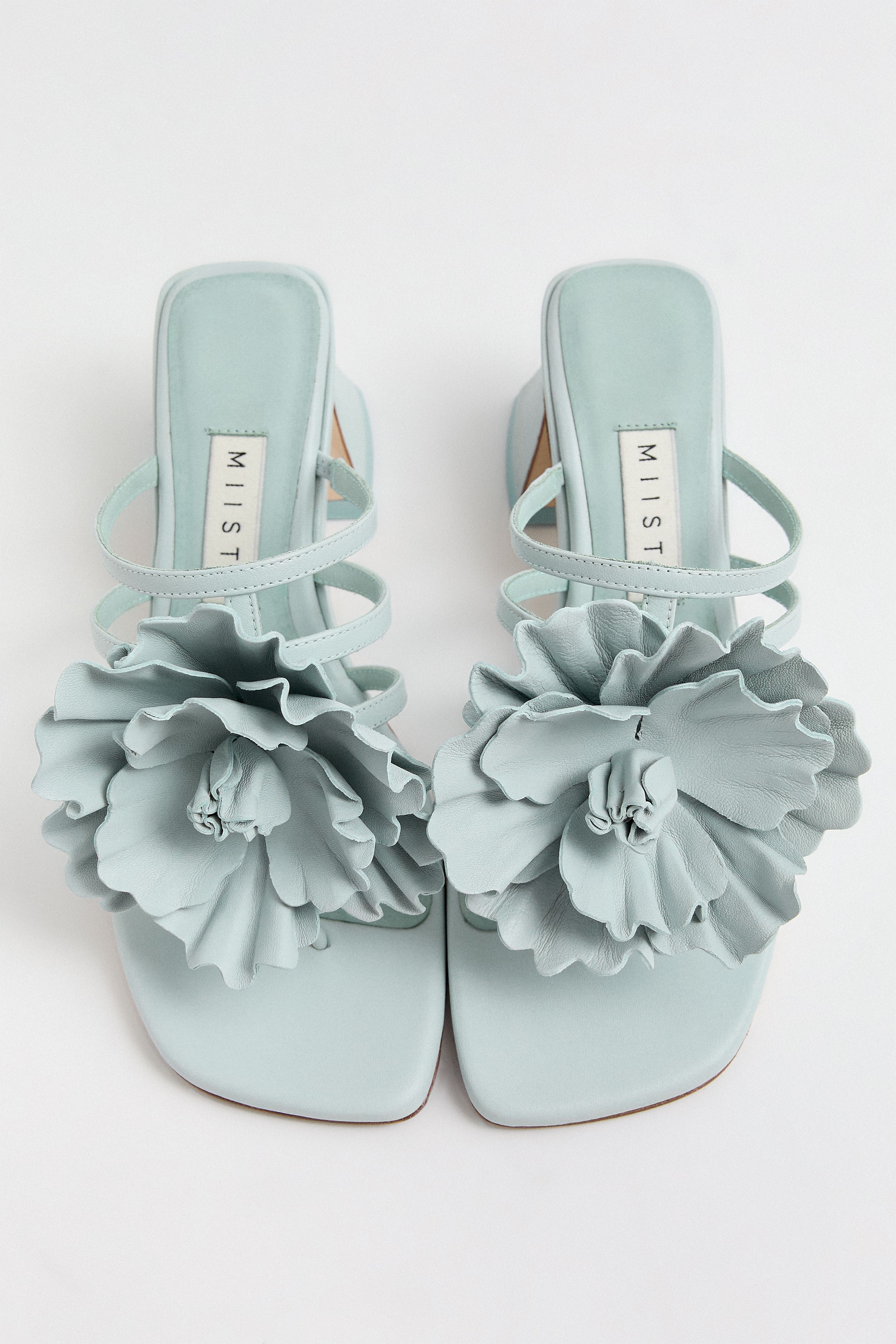 Hara Sandals - Blue Nappa Leather | Miista
