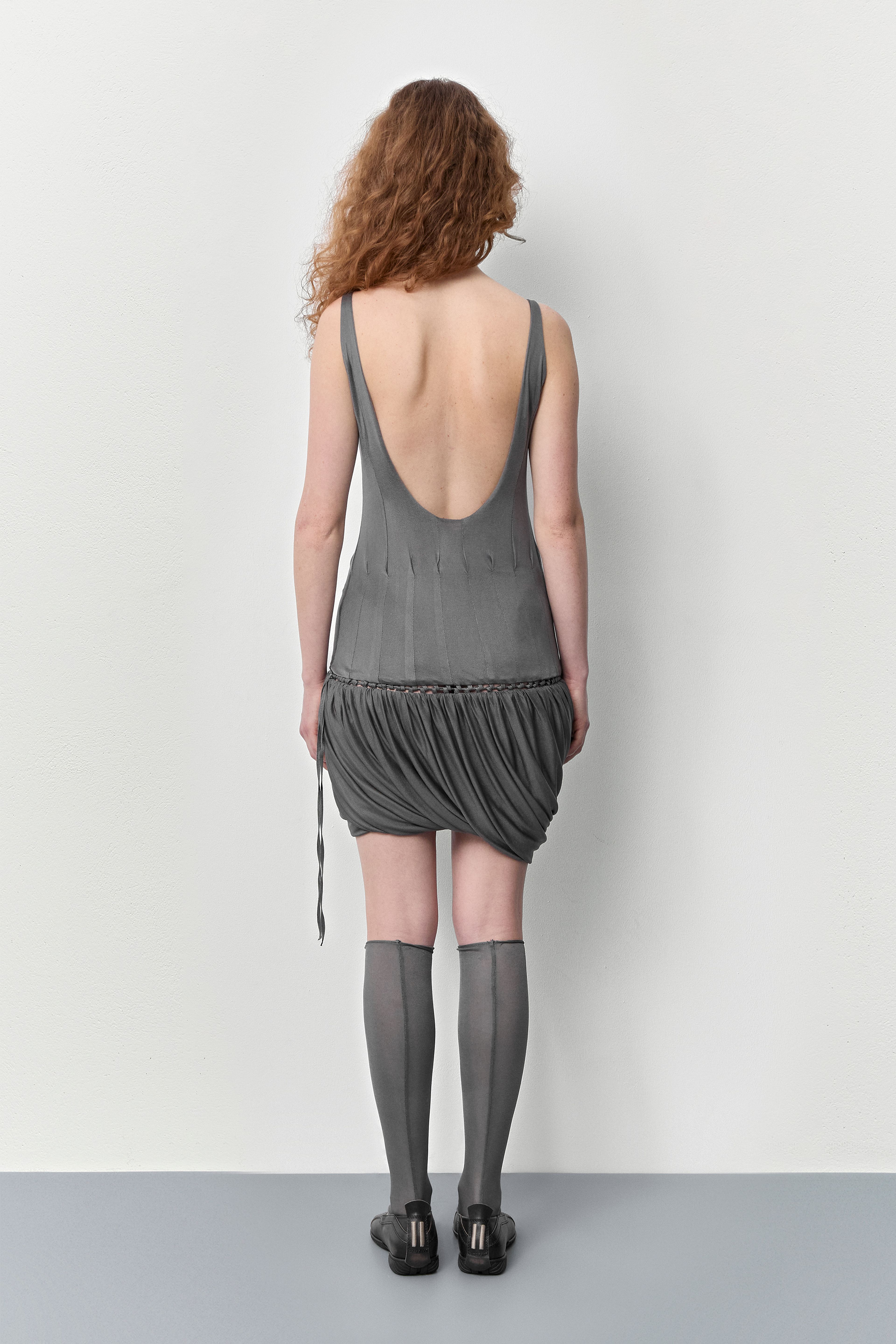 Livy Dark Grey Mini Dress | Miista | Designed & Handmade in Europe
