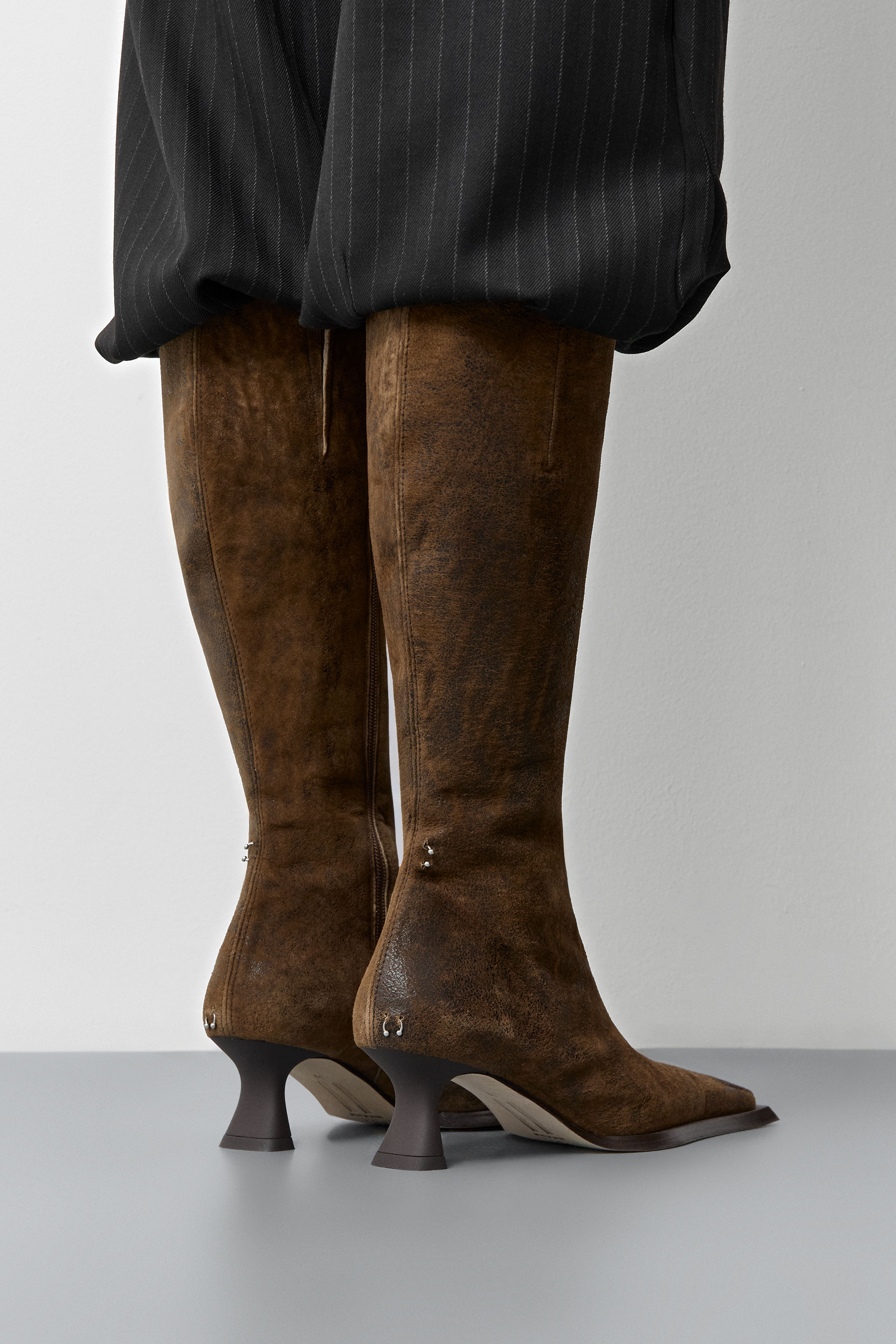 Alfreda Broken Brown Tall Boots | Miista | Designed & Handmade in Europe