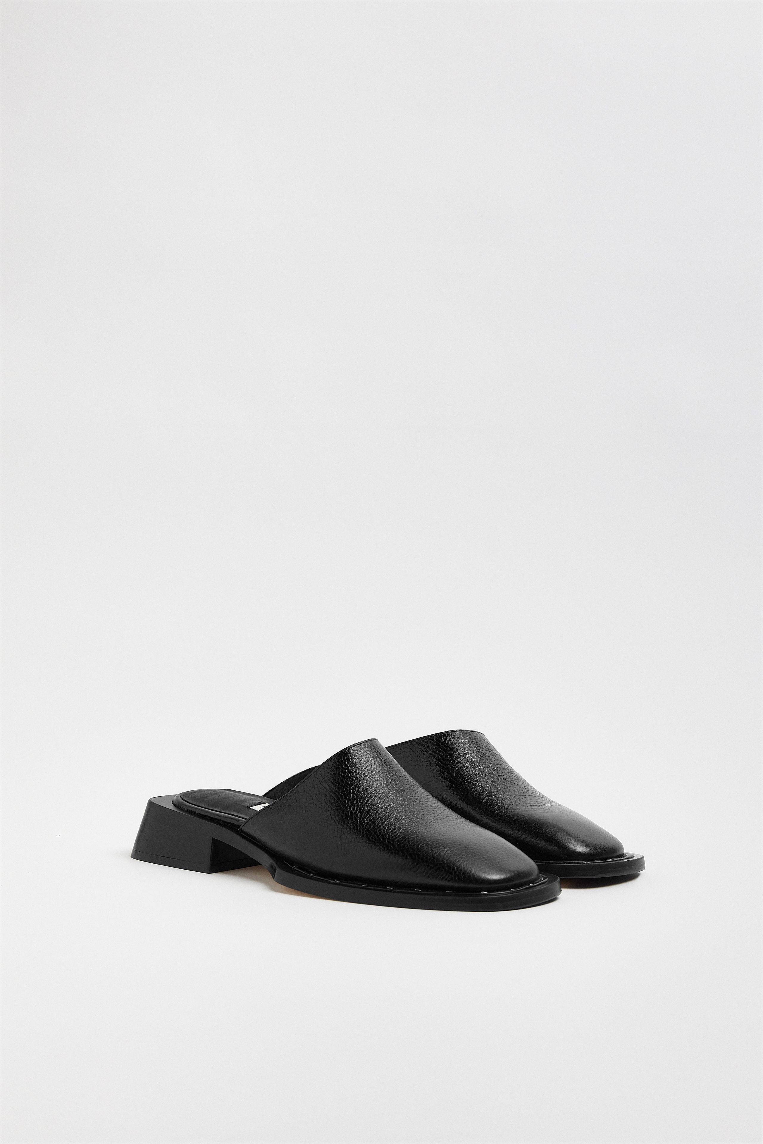 miyu Rune Mules - Black Leather | Miista