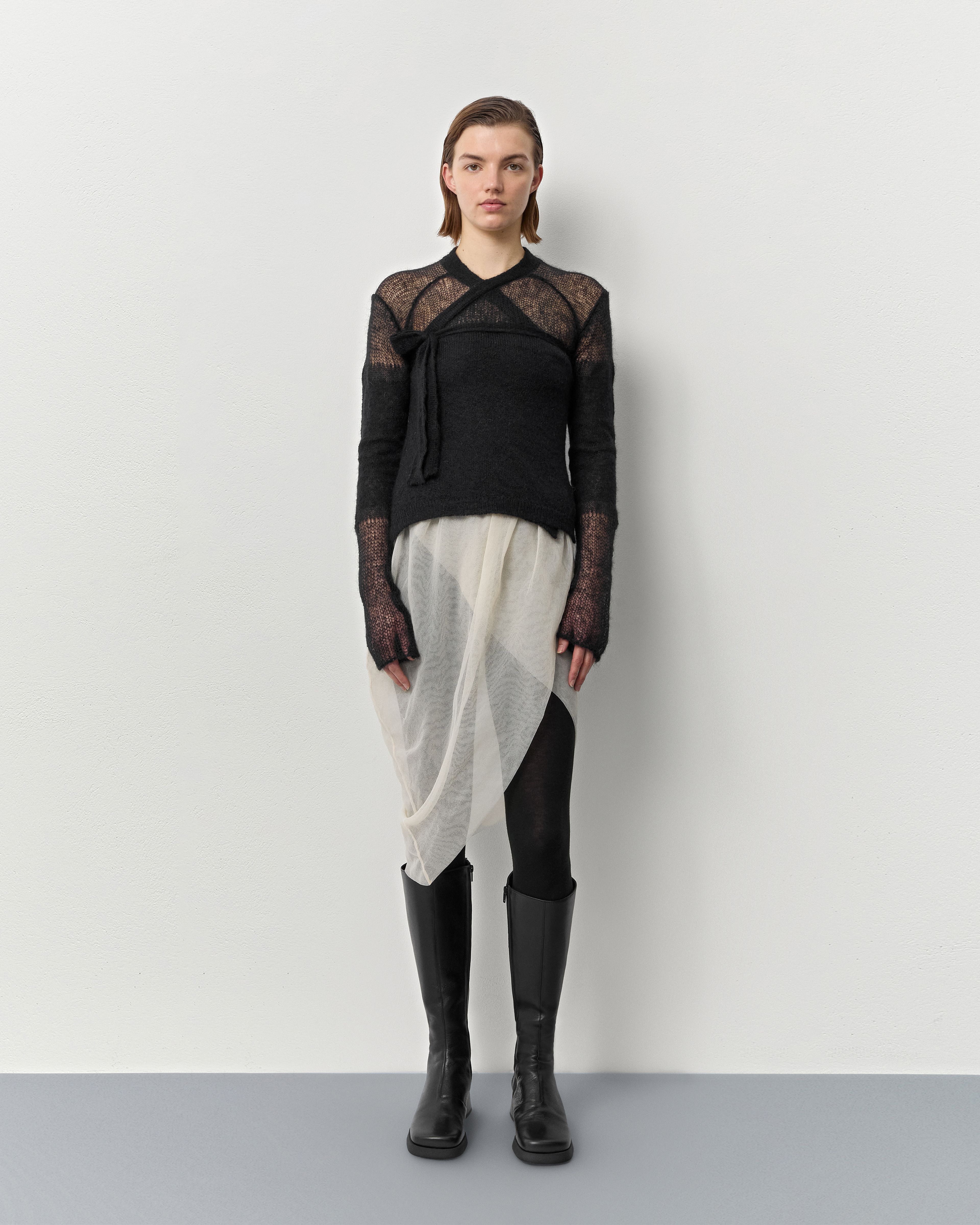 Helen Black Mohair Cardigan | Miista | Designed & Handmade in Europe