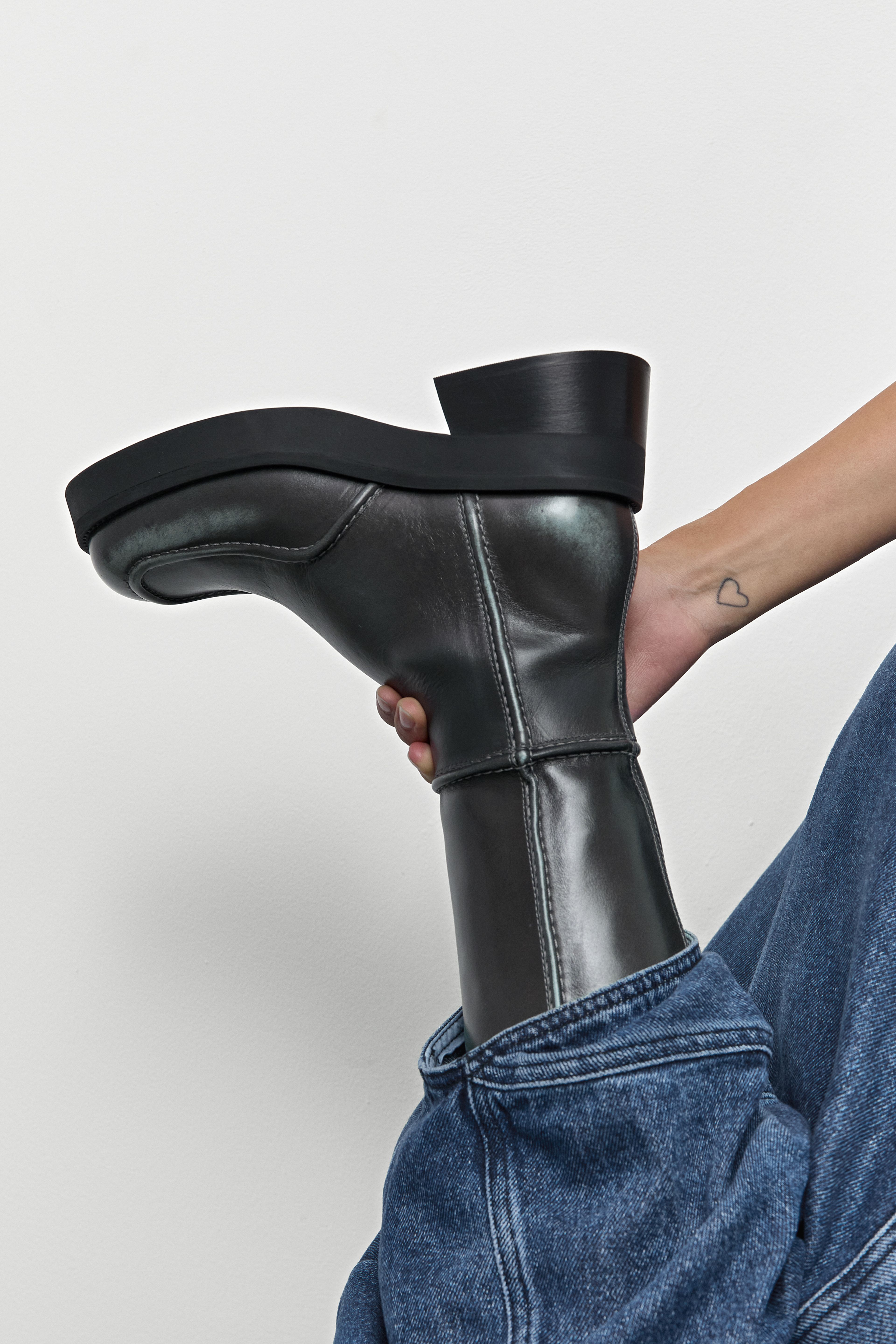 Inne Brushed Baby Blue Ankle Boots | Miista | Designed & Handmade in Europe