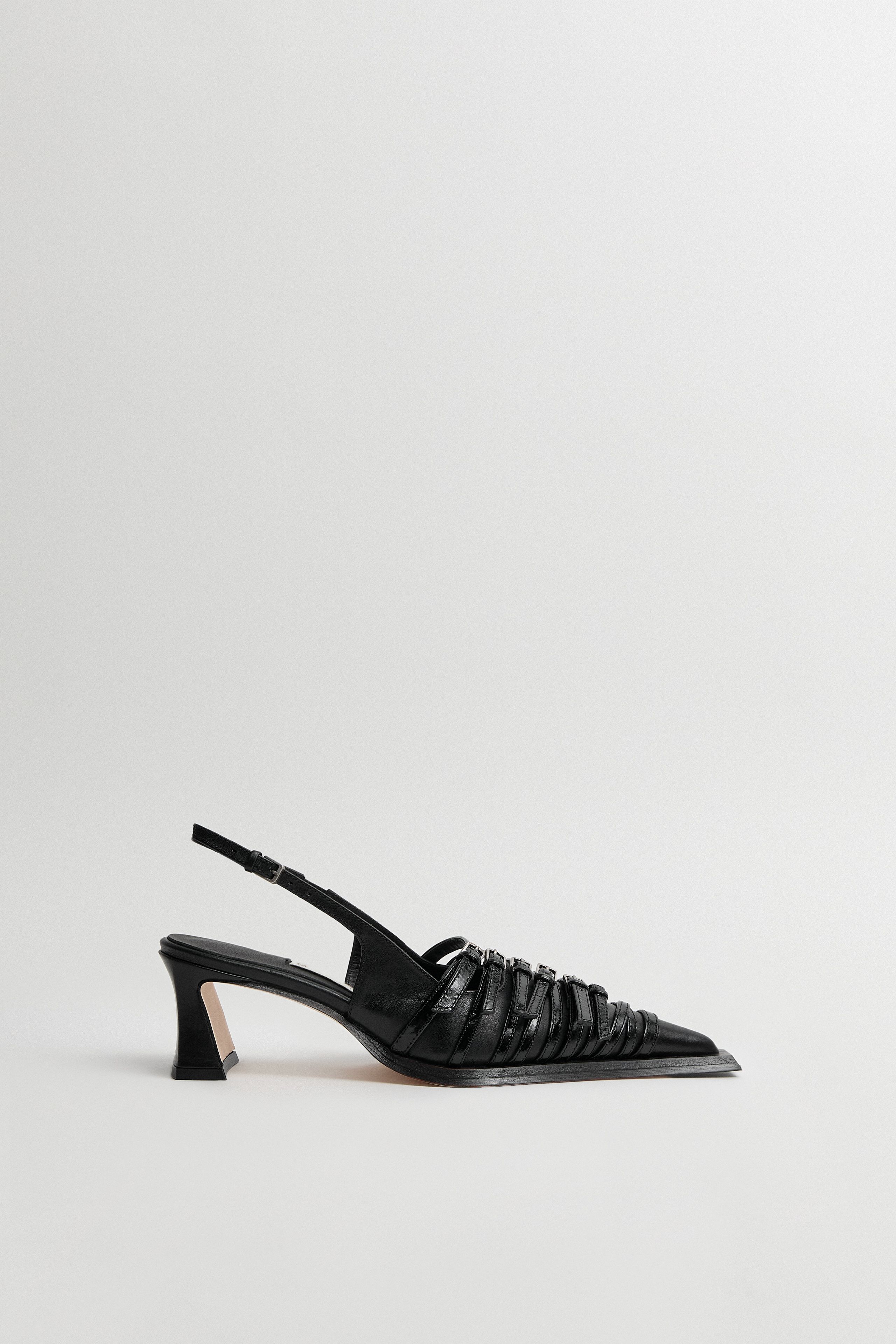 Nirali Black Strappy Courts | Miista | Designed & Handmade in Europe