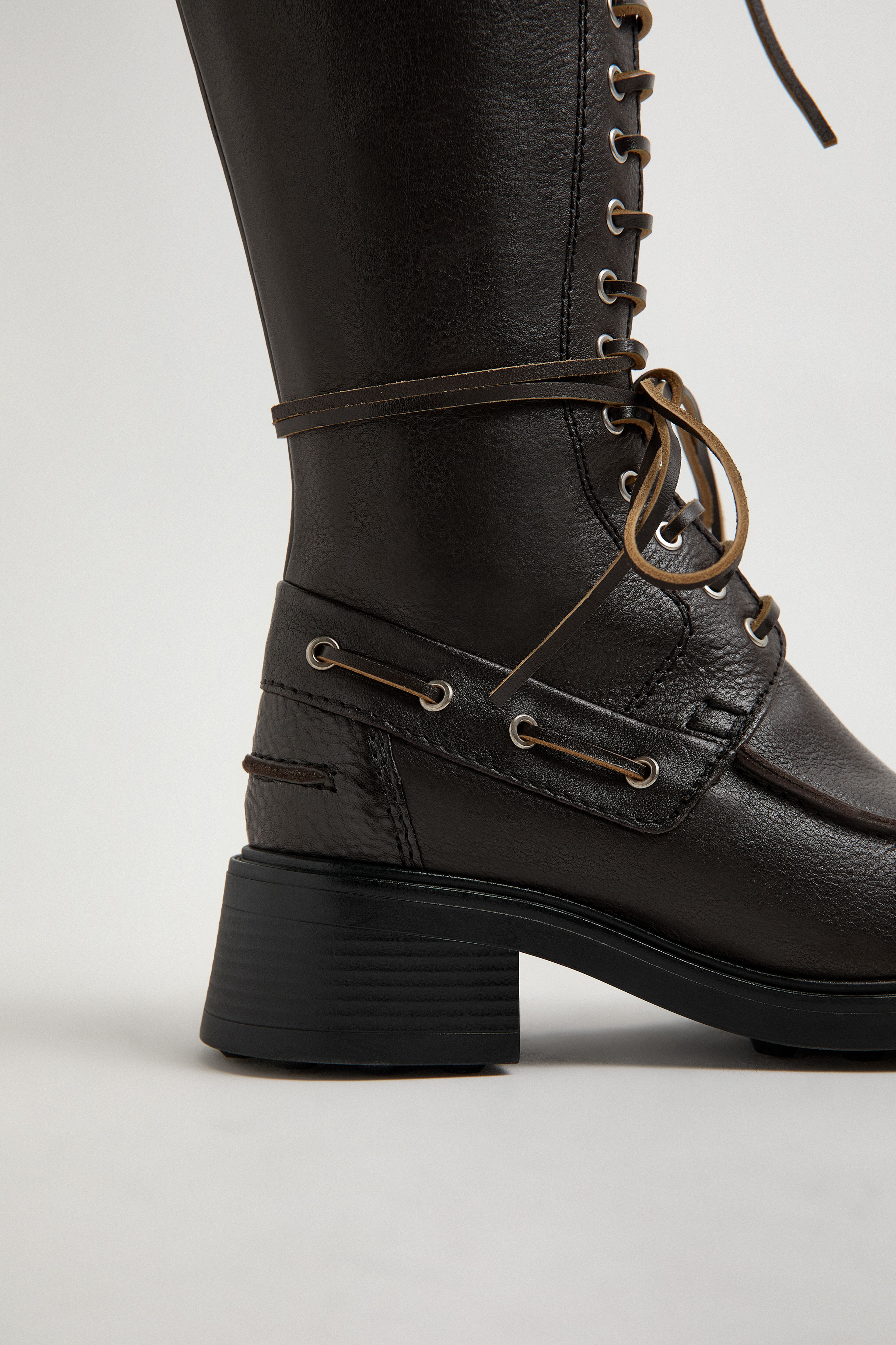 Sanne Boots - Black Brown Leather | Miista | Designed & Handmade in Europe