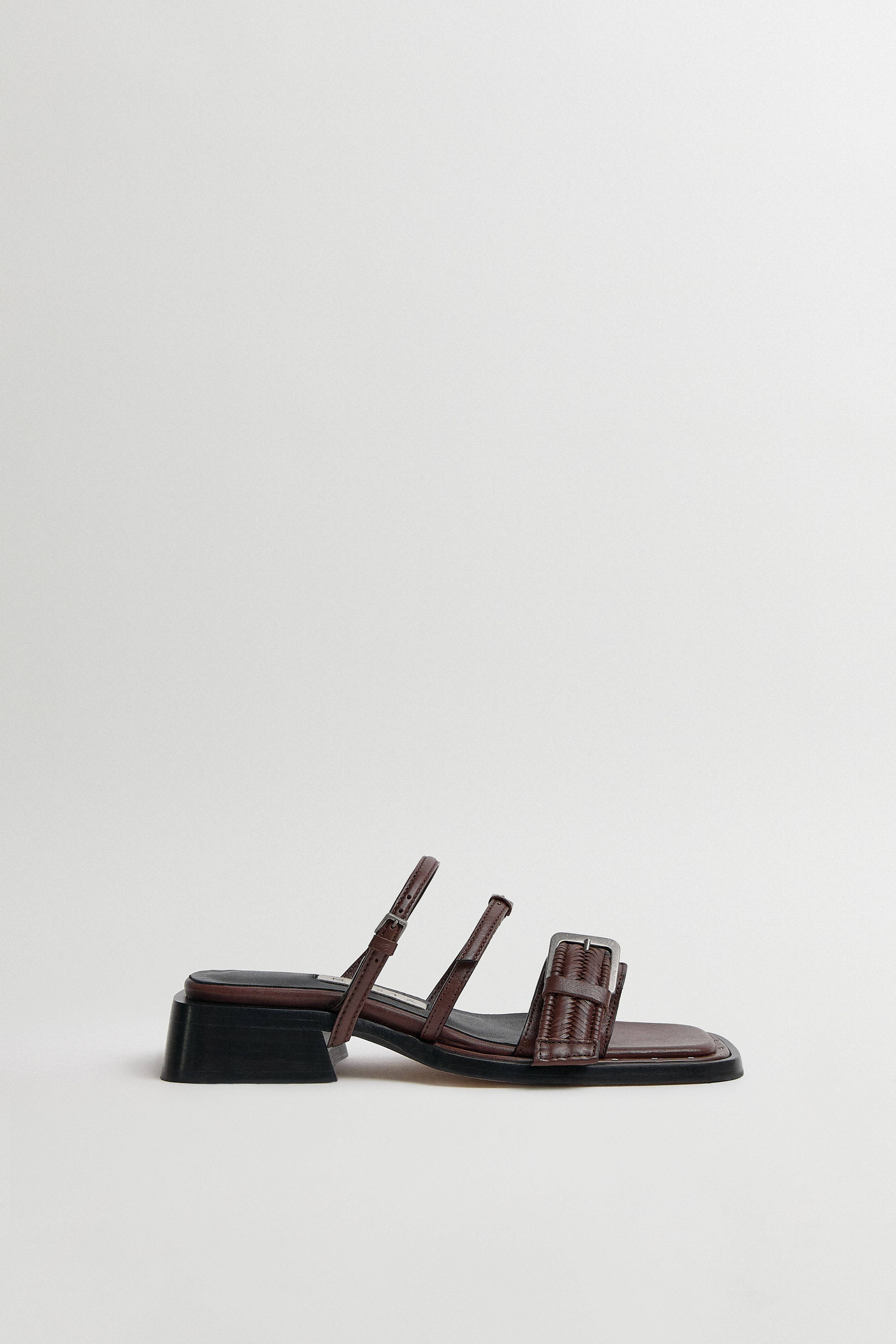Nayah Brown Buckled Sandals | Miista | Designed & Handmade in Europe