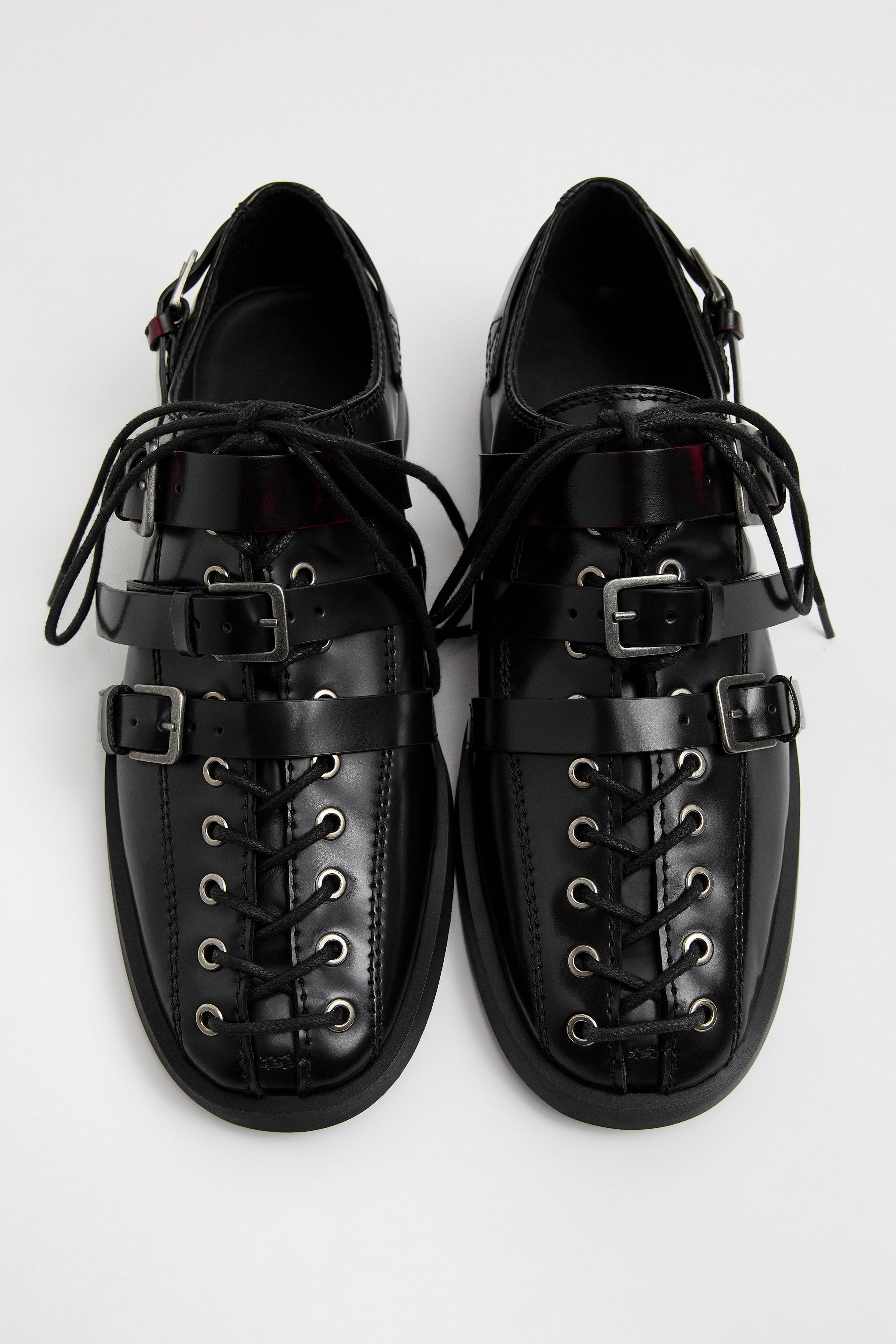 Cobie Loafers - Black Burgundy Leather Derby | Miista | Designed & Handmade in Europe