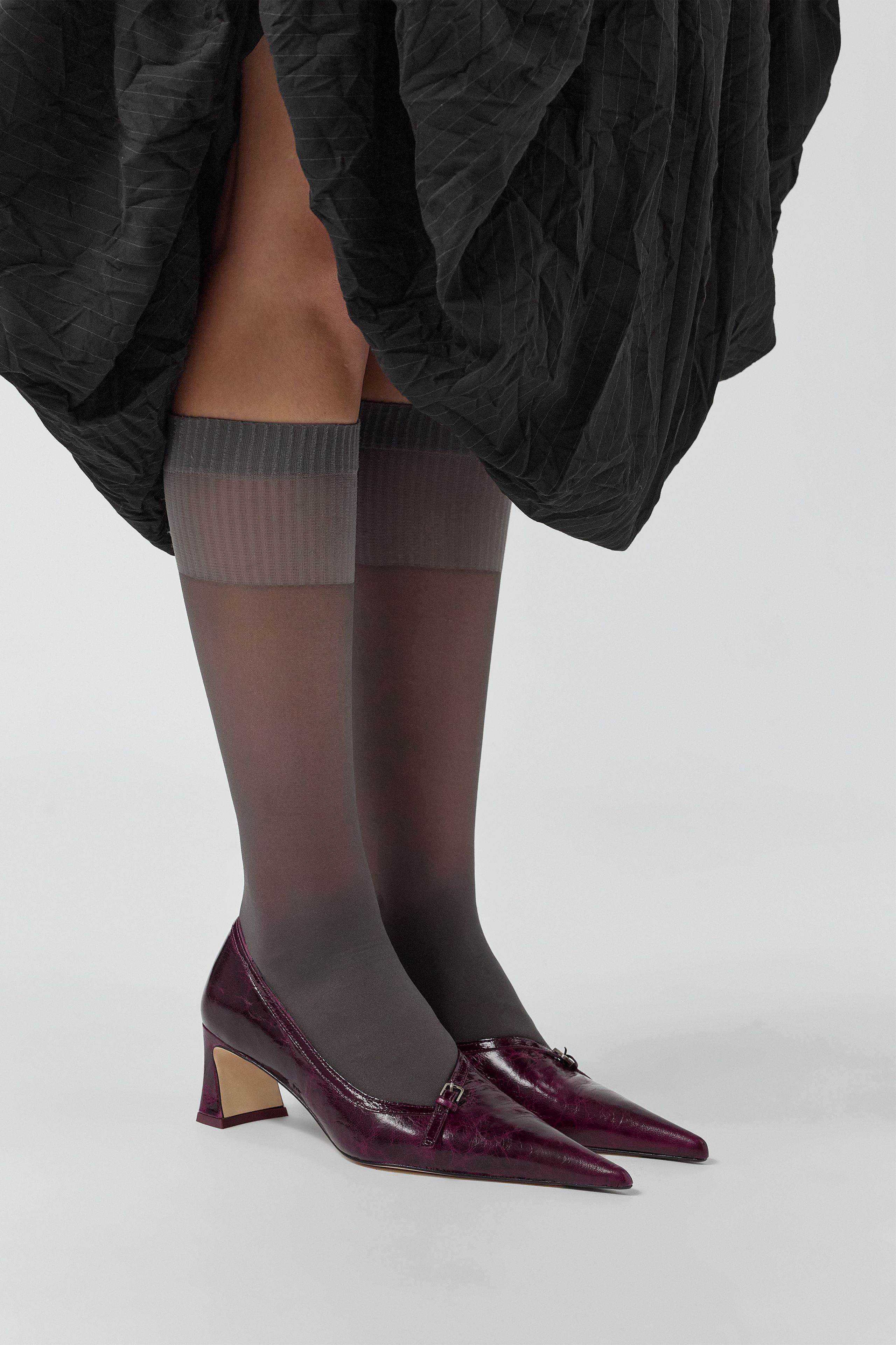 Puqhy Courts - Plum Crinkle Leather | Miista Puqhy Courts - Plum Crinkle Leather | Miista