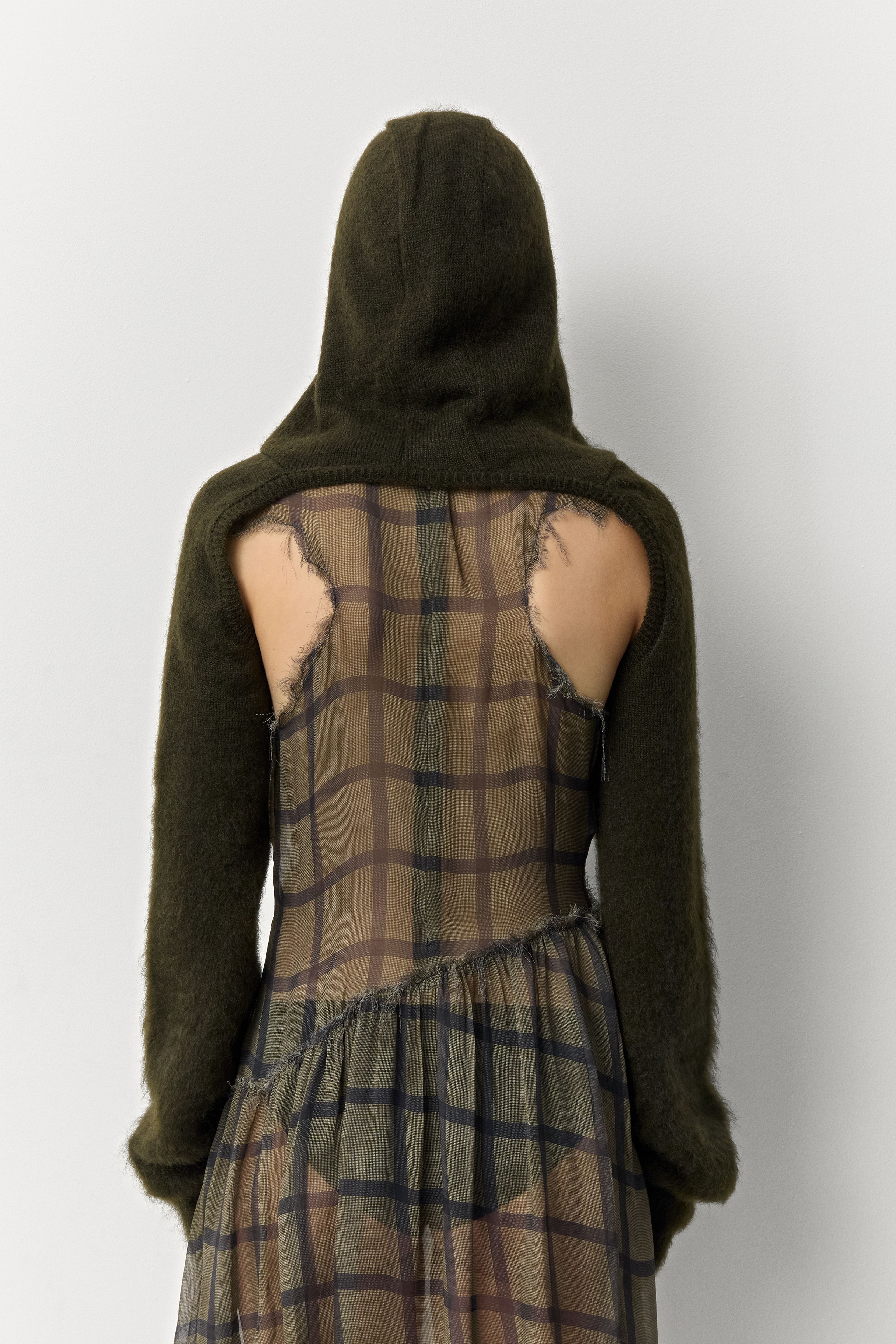 Nivi Hooded Khaki Sleeves | Miista | Designed & Handmade in Europe