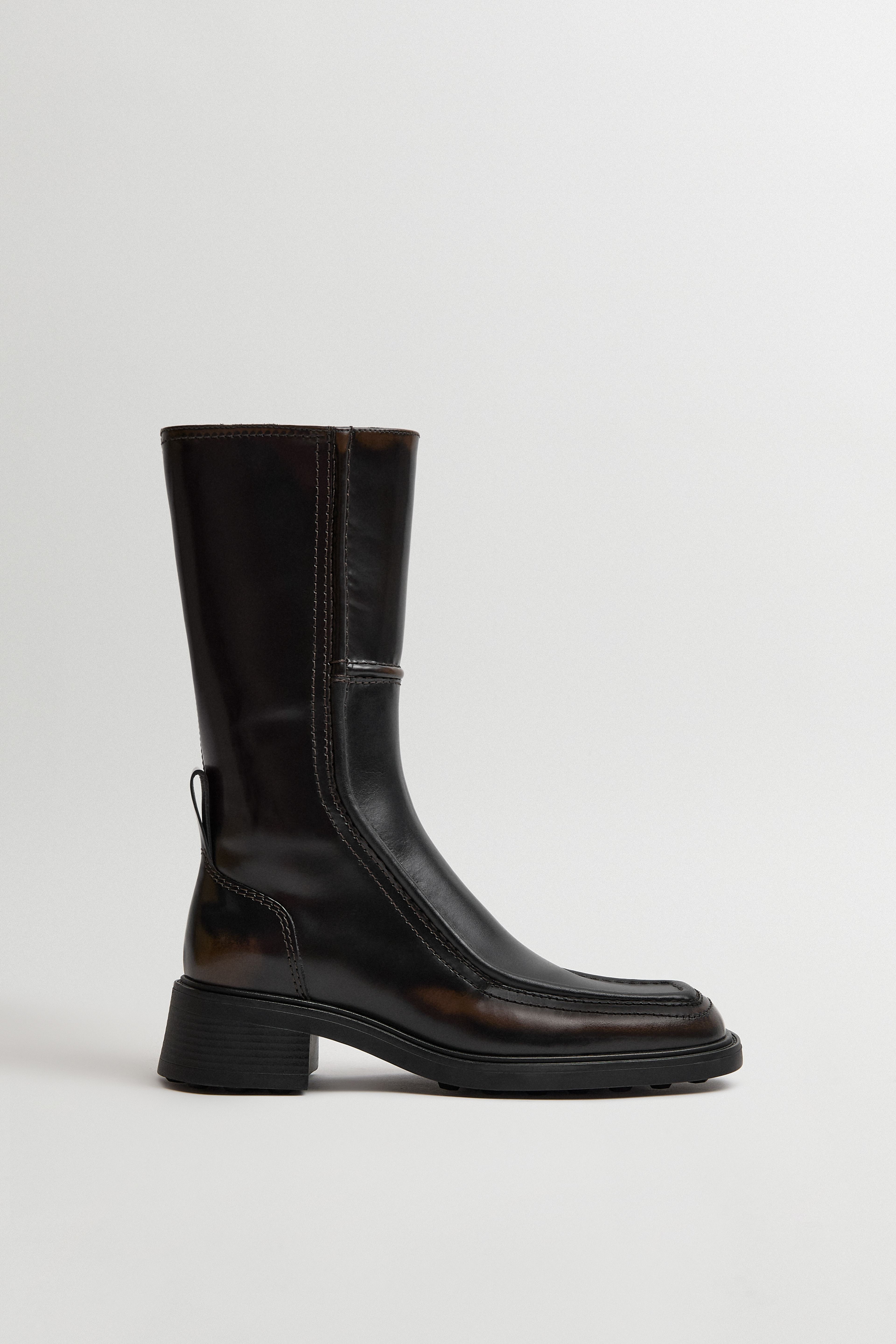Jalissa Boots - Black Brown Brush Off Leather | Miista | Designed & Handmade in Europe 