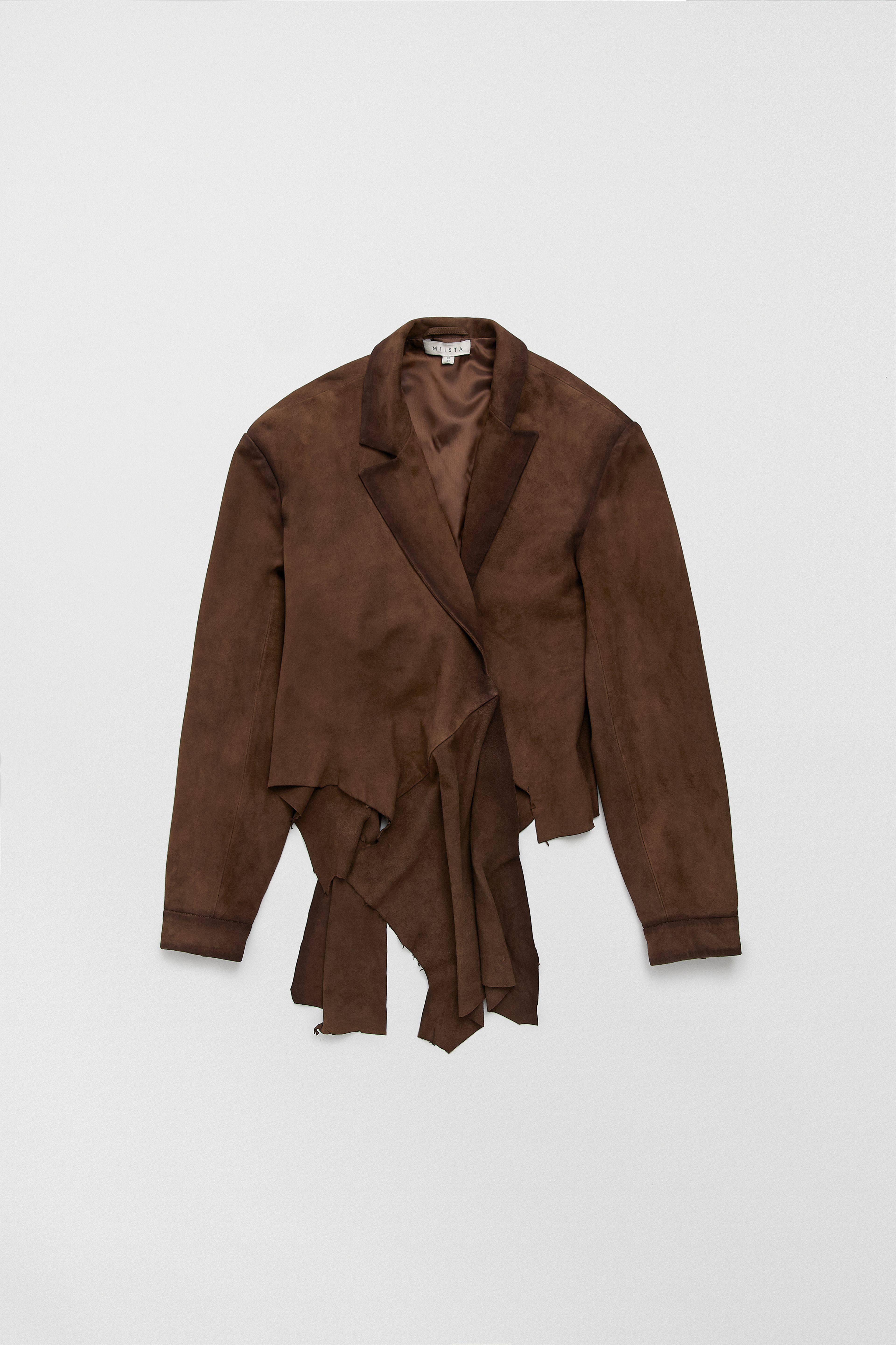 Steph Tan Wrapped Leather Jacket | Miista | Designed & Handmade in Europe