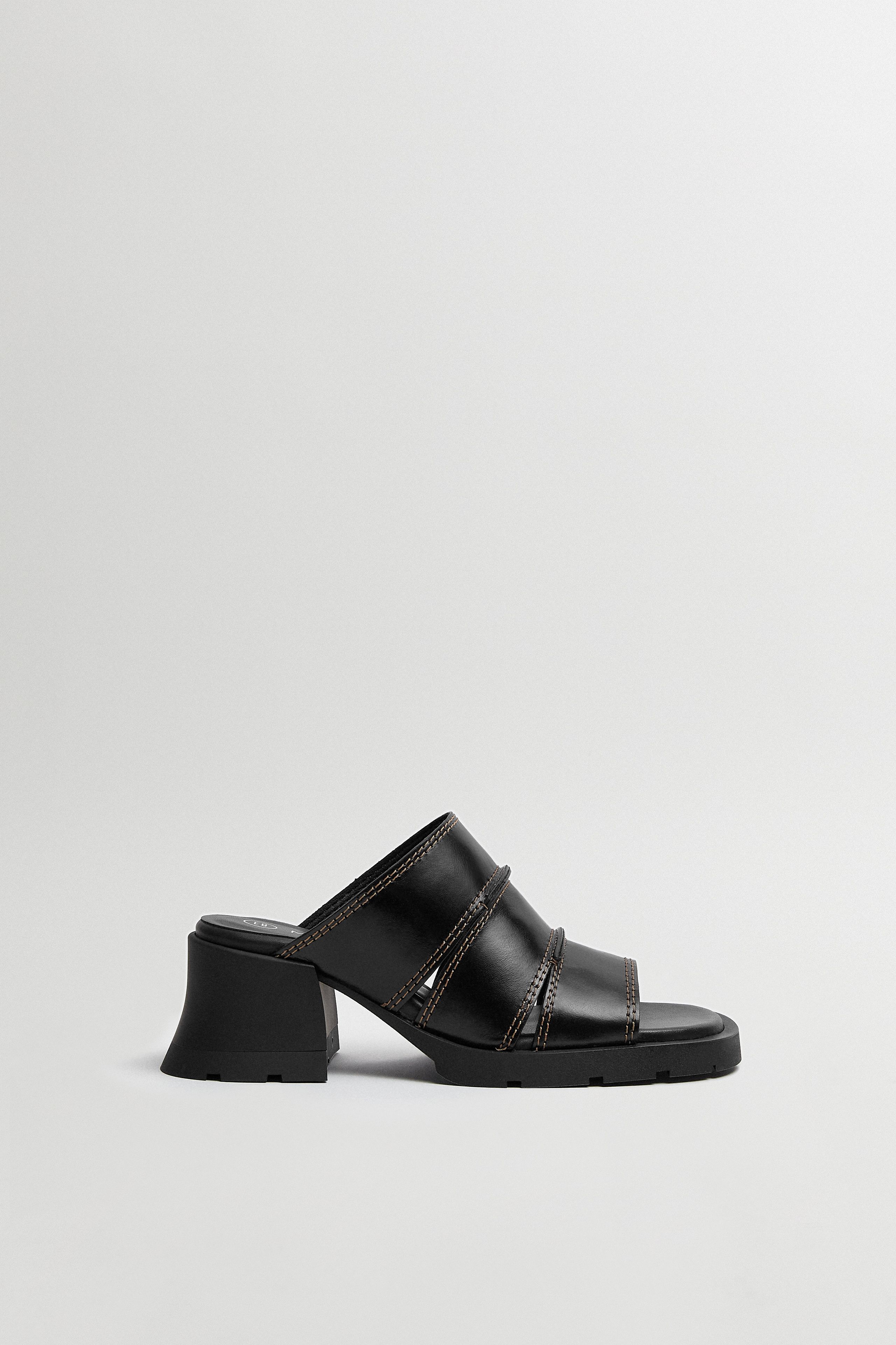 Jadzia Sandals - Black Leather | Miista
