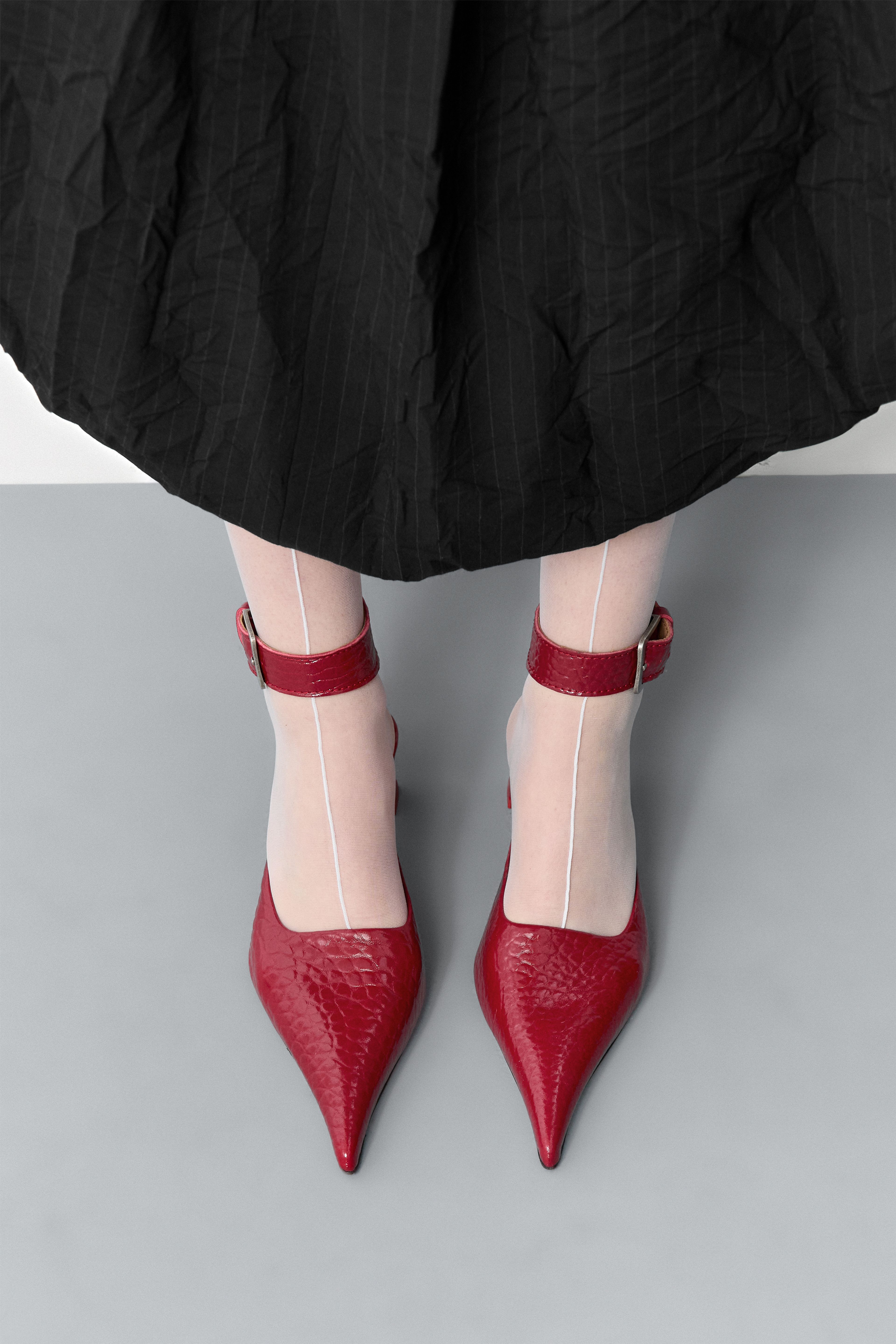 Qori Red Ankle Strap Sandals | Miista | Designed & Handmade in Europe