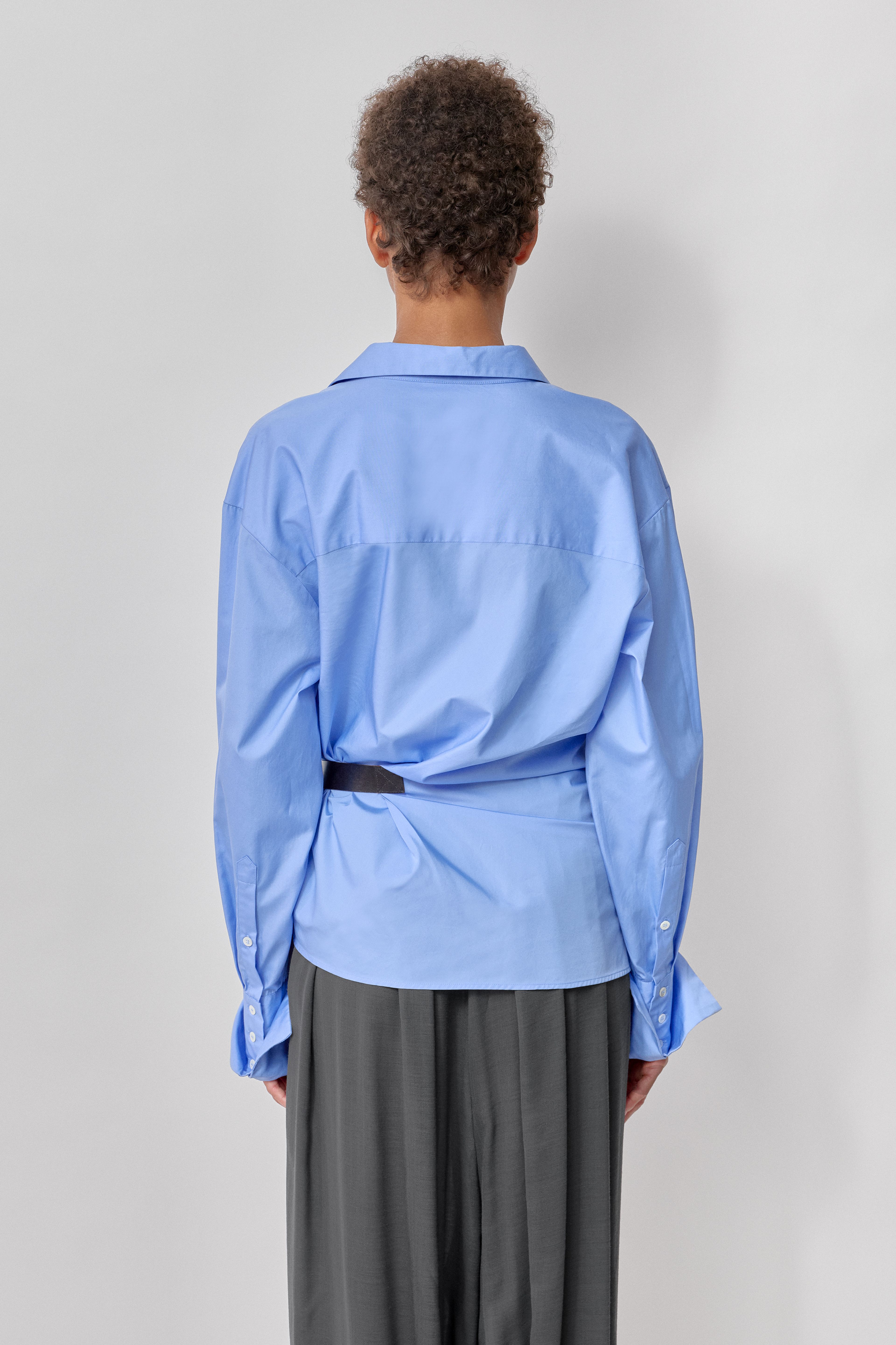 Calle Shirt - Blue Cotton | Miista | Designed & Handmade in Europe