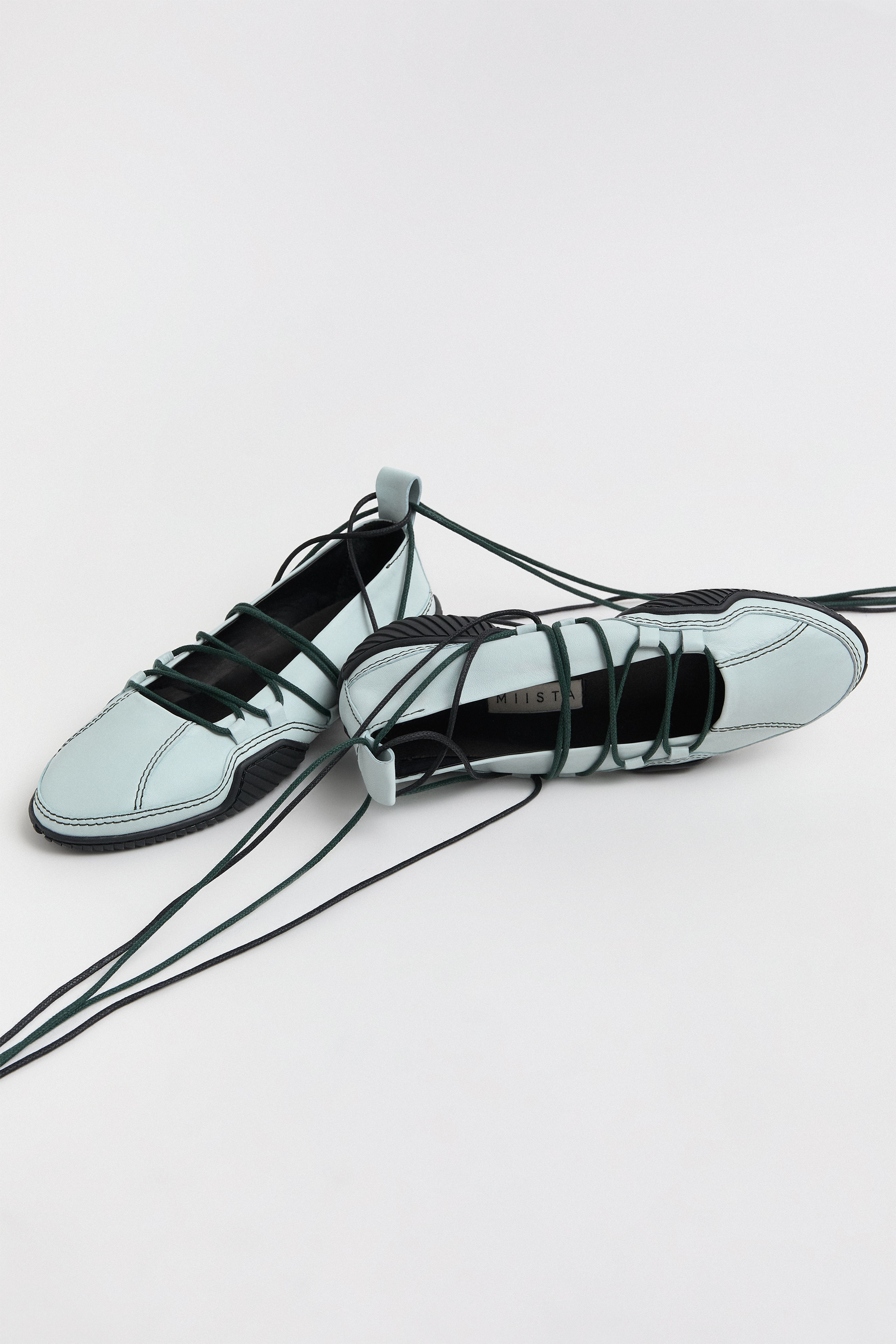 Norby Mint Lace Sneakers | Miista | Designed & Handmade in Europe