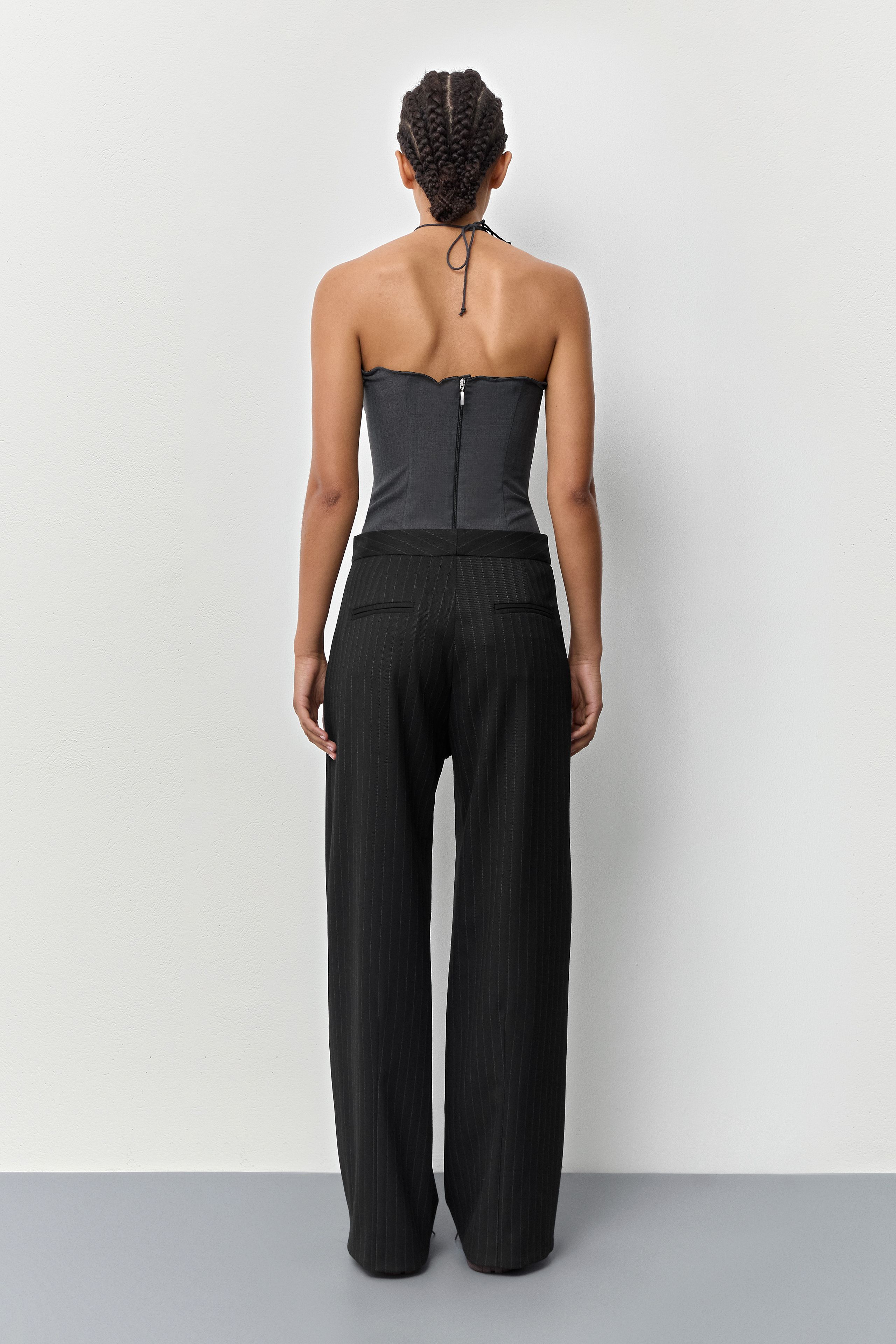Shae Cement Grey Top | Miista | Designed & Handmade in Europe