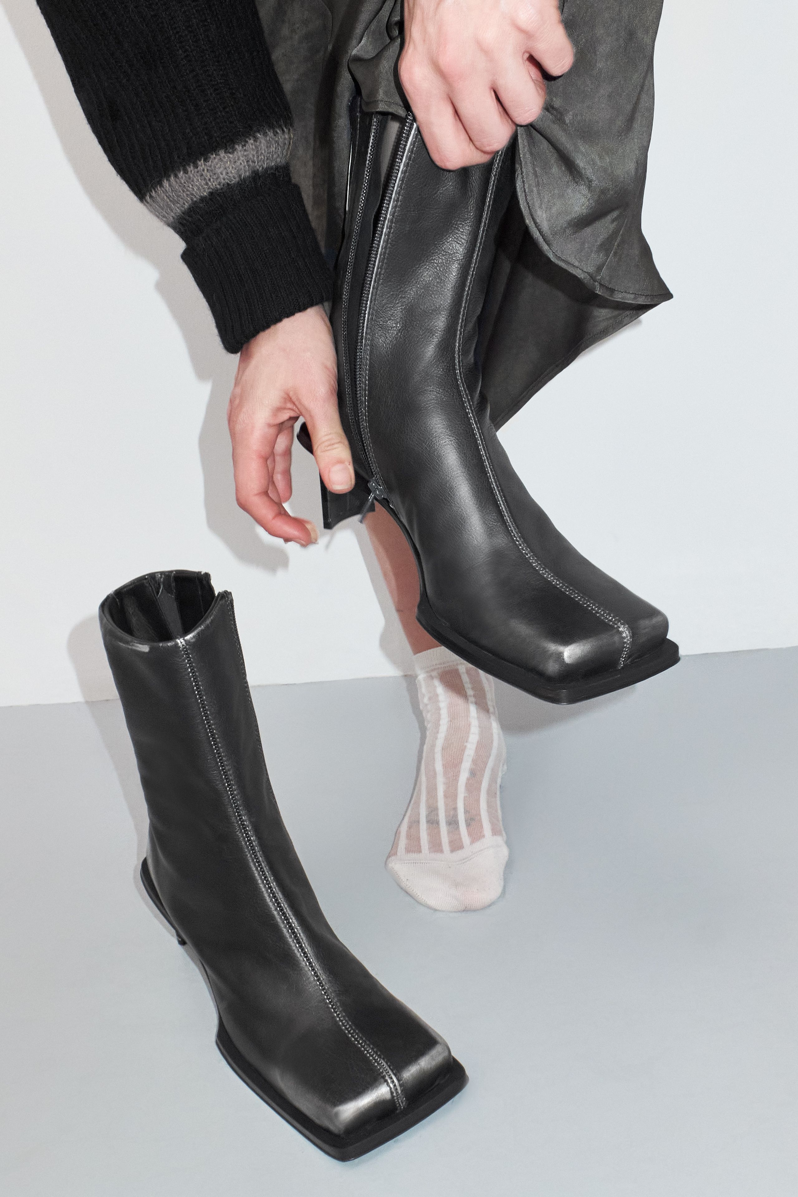 Brenda Brush Off Metal Ankle Boots | Miista