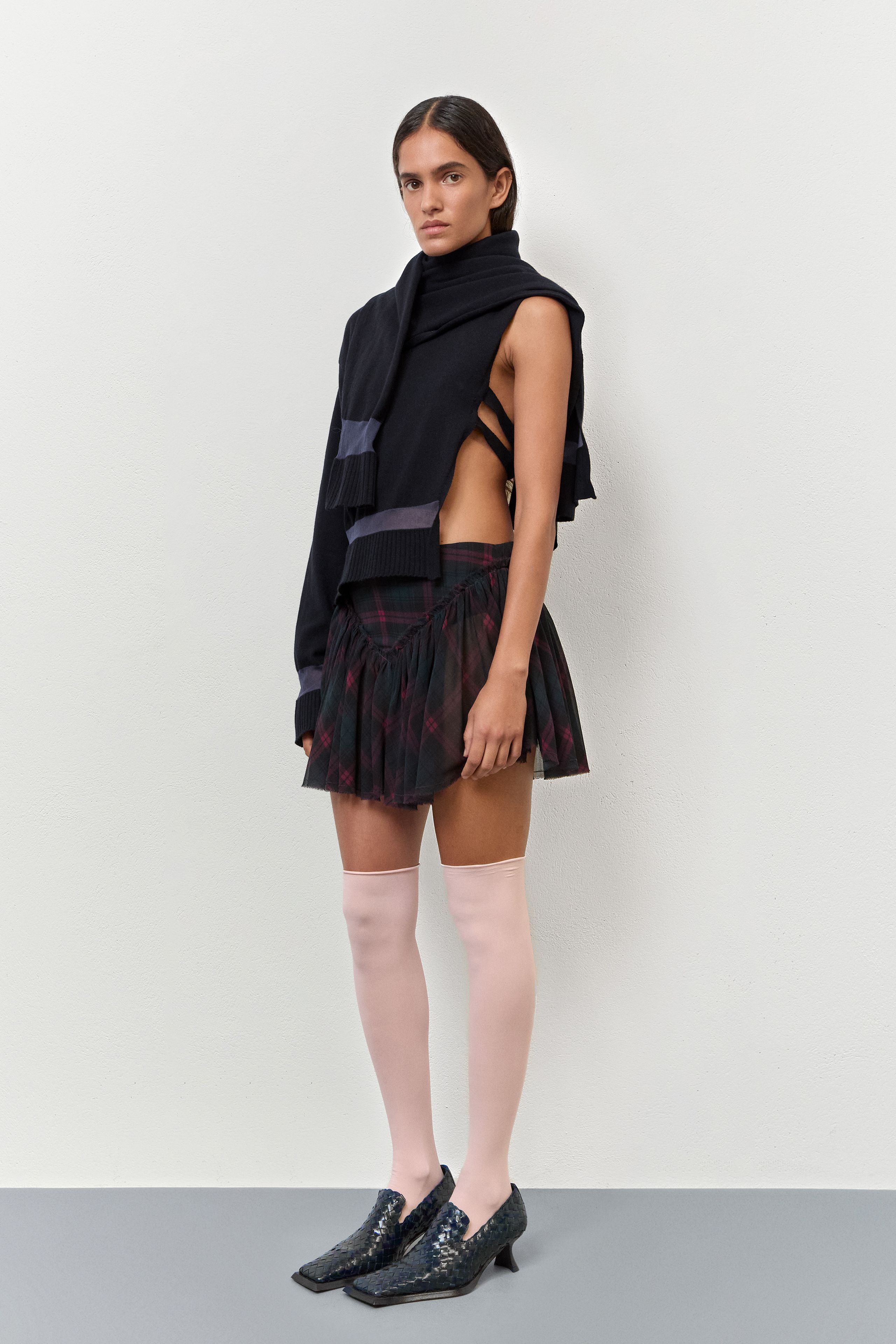 Layna Skirt - Burgund Check | Miista