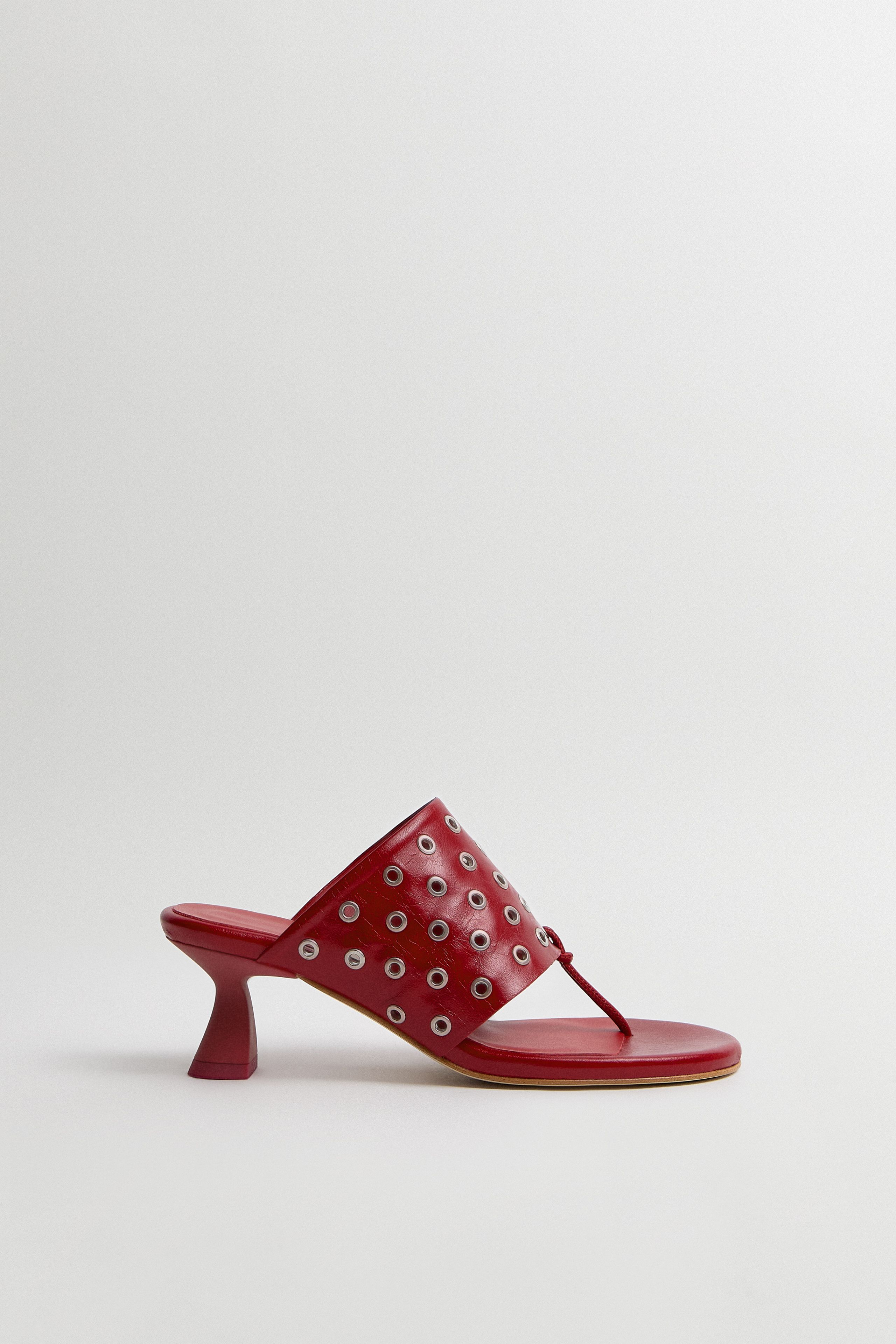 Cedella Sandals - Red Leather | Miista