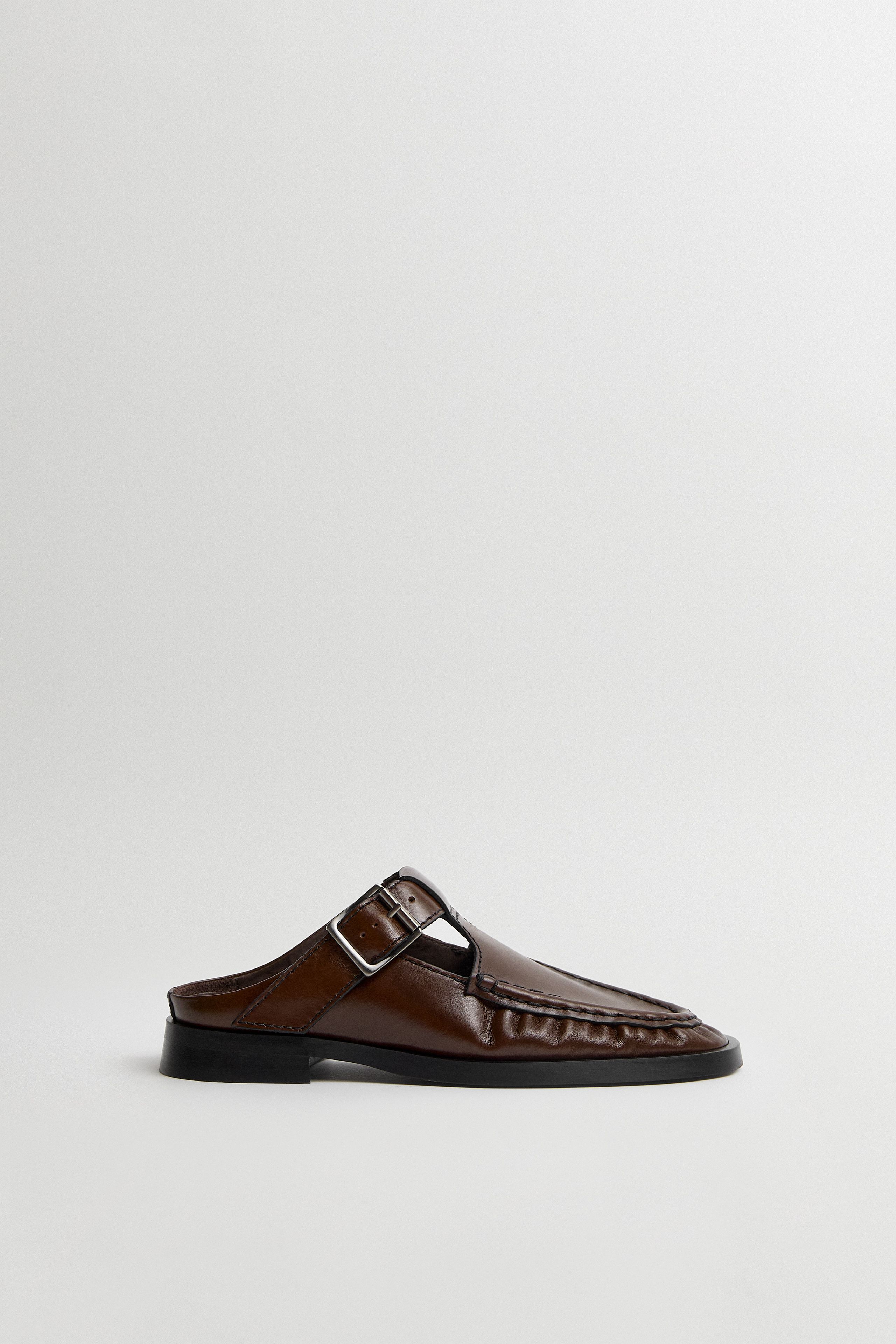 Gianna Mules - Brown Shiny Leather | Miista