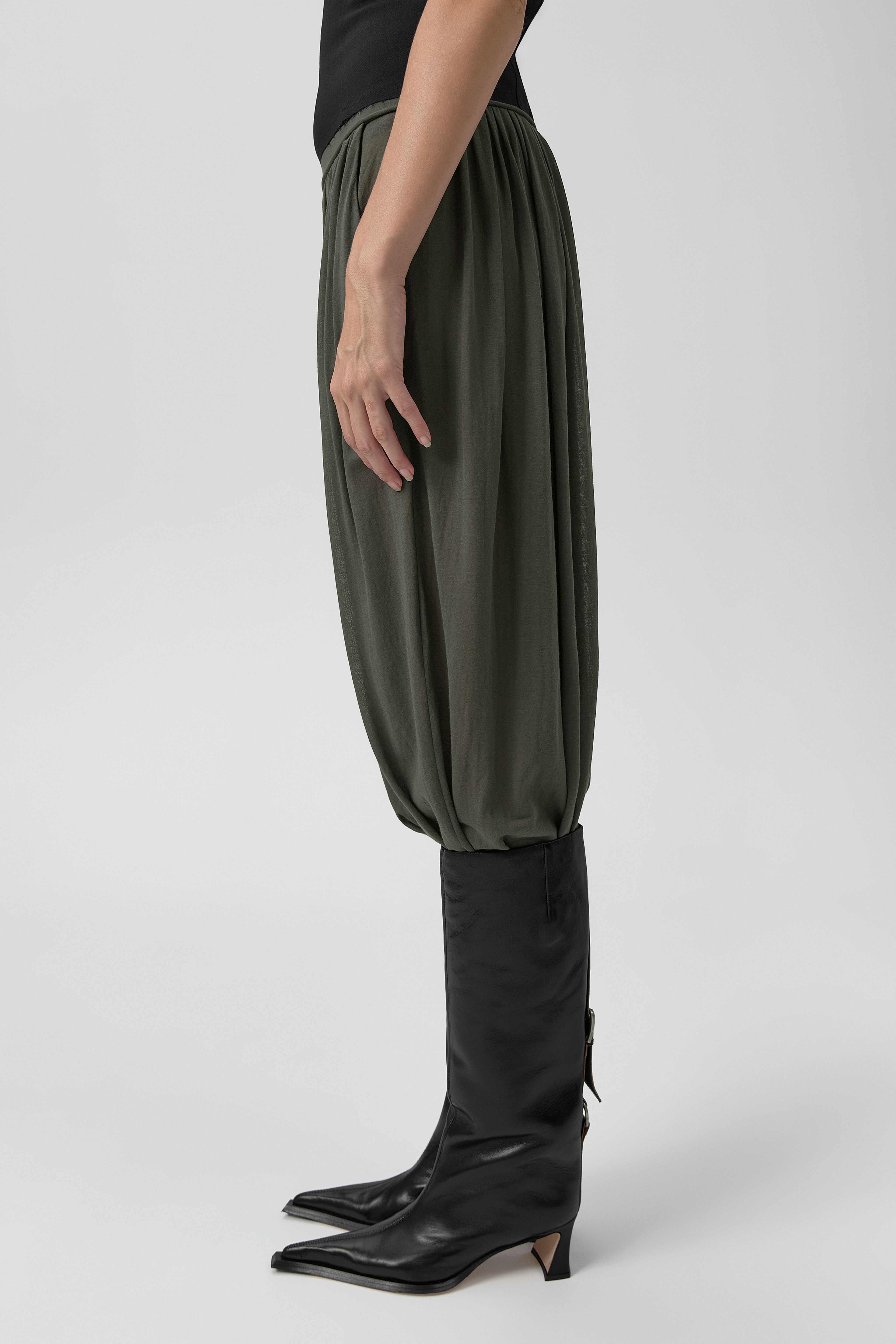 Oliver Trousers - Khaki Cotton Blend | Miista | Designed & Handmade in Europe