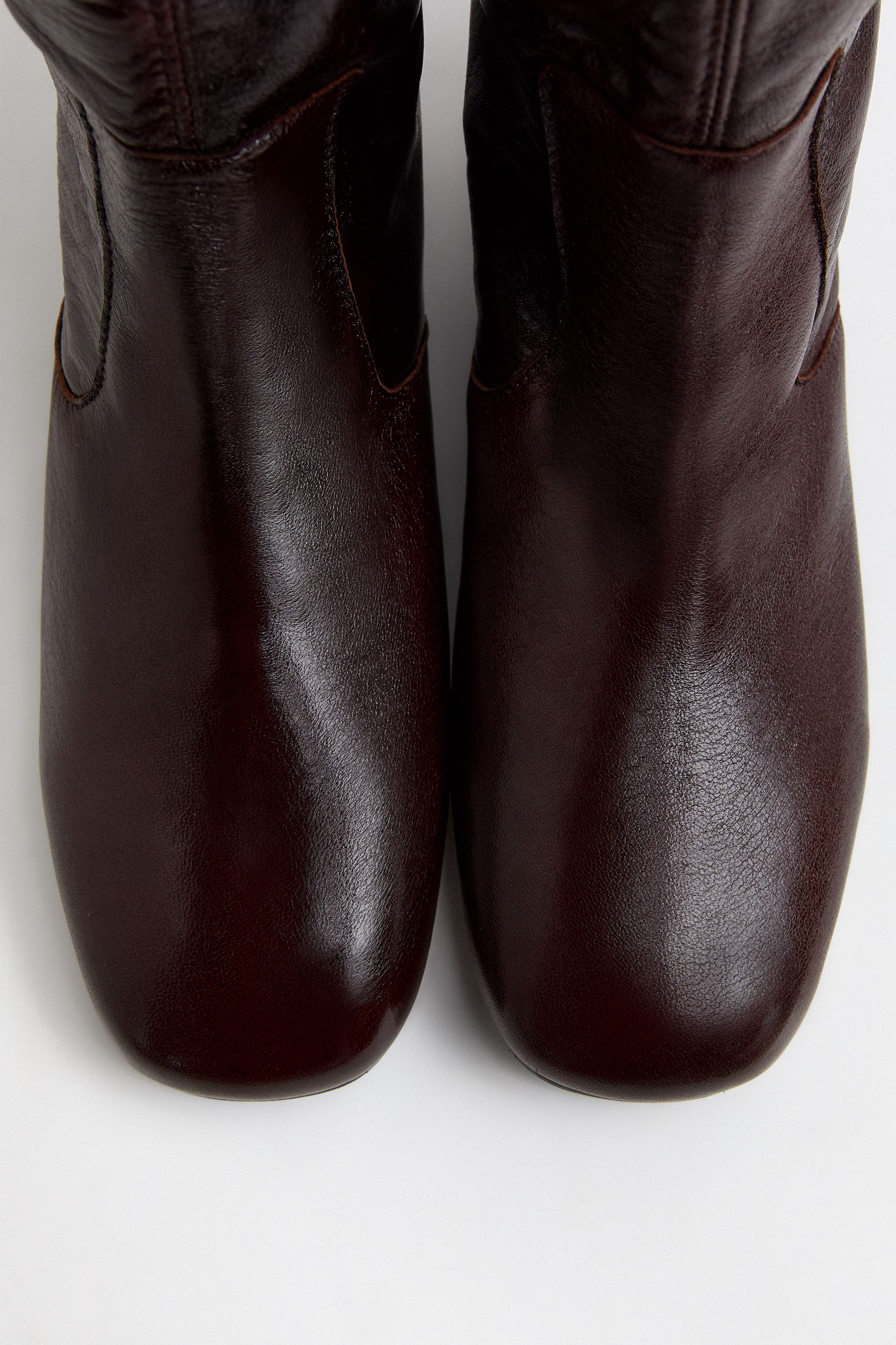 Karola Boots - Dark Brown Crinkle Leather | Miista | Designed & Handmade in Europe