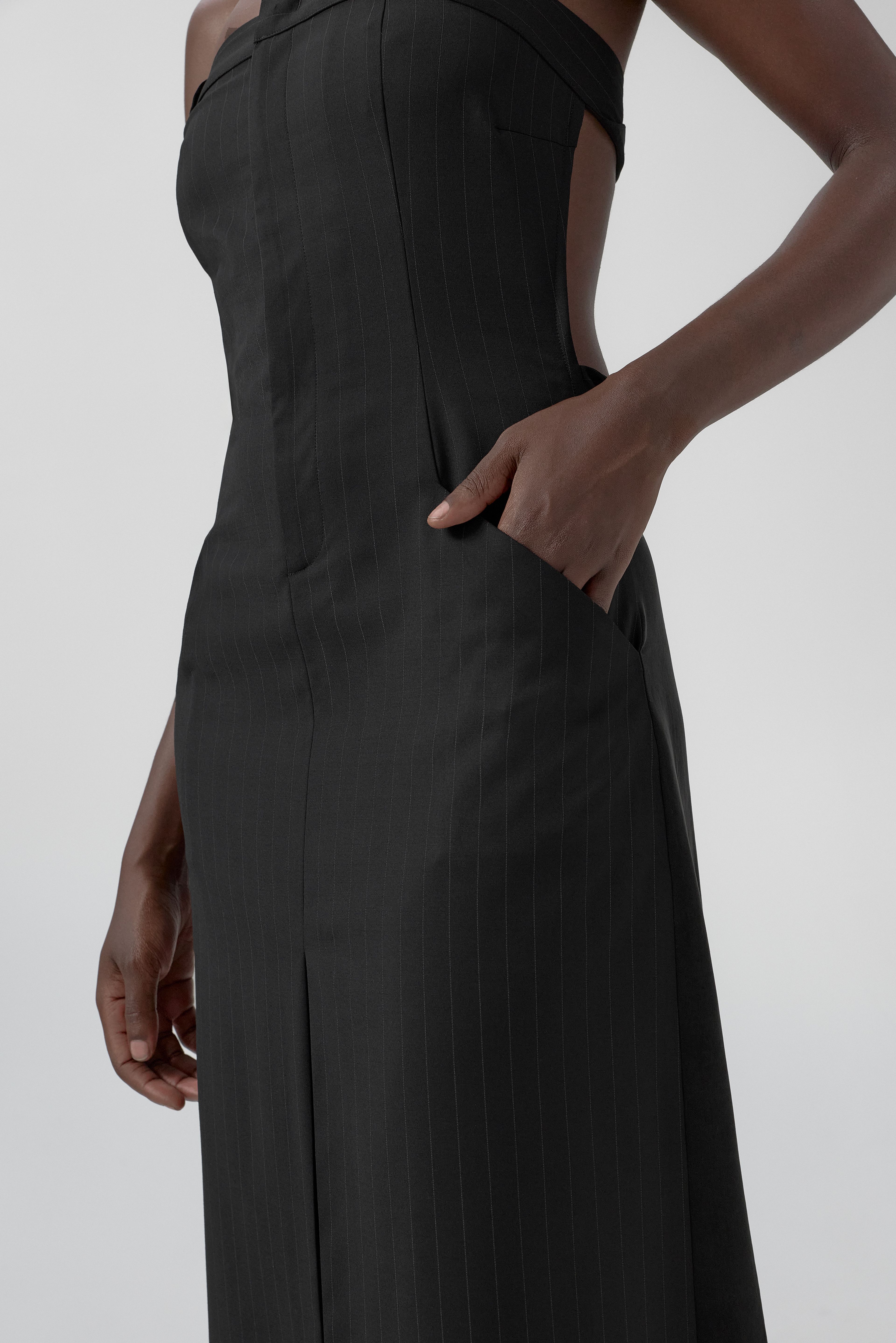 Walker Dress - Black Wool Blend | Miista | Designed & Handmade in Europe