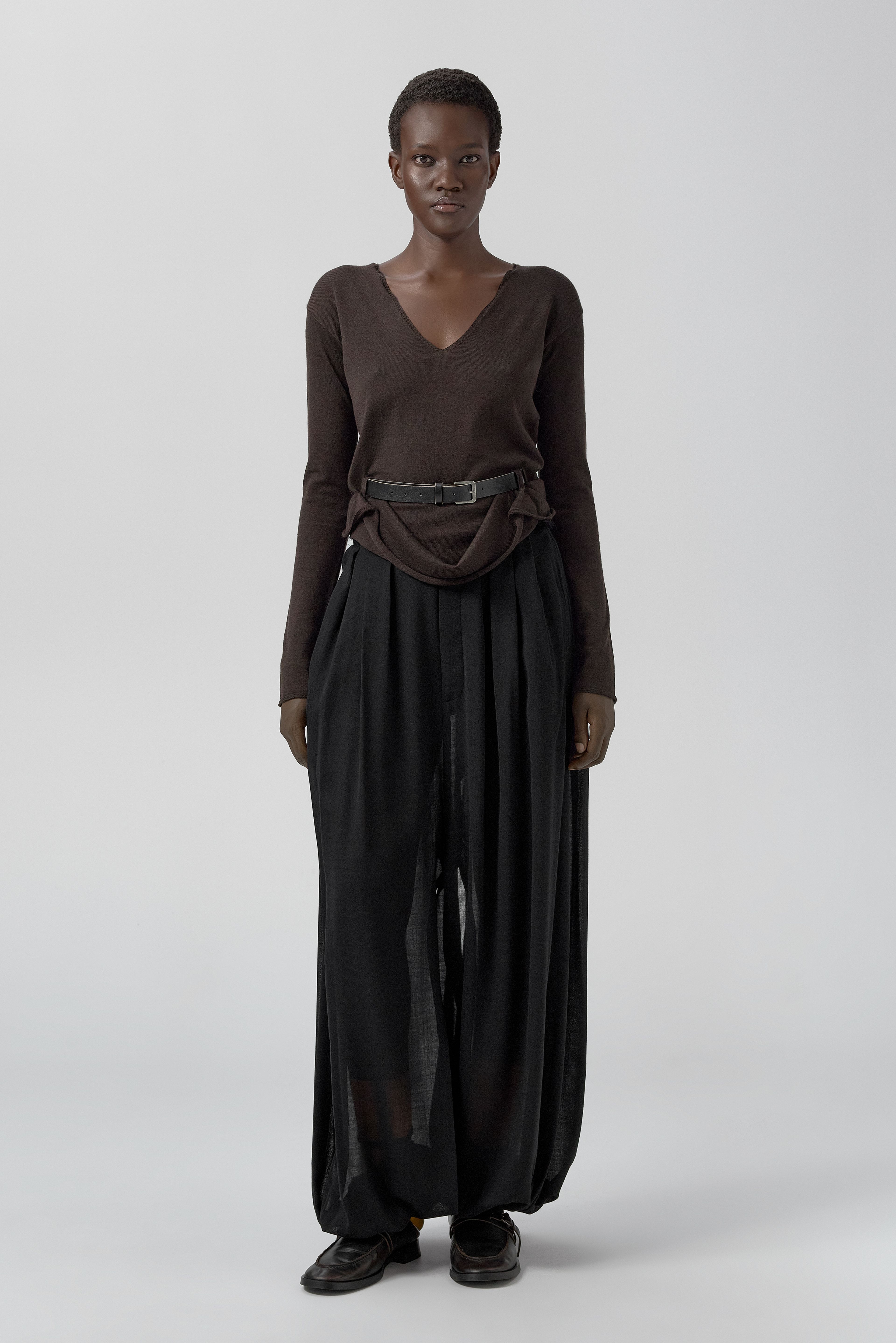 Yoko Jumper - Brown Extra Fine Merino Knit | Miista | Designed & Handmade in Europe