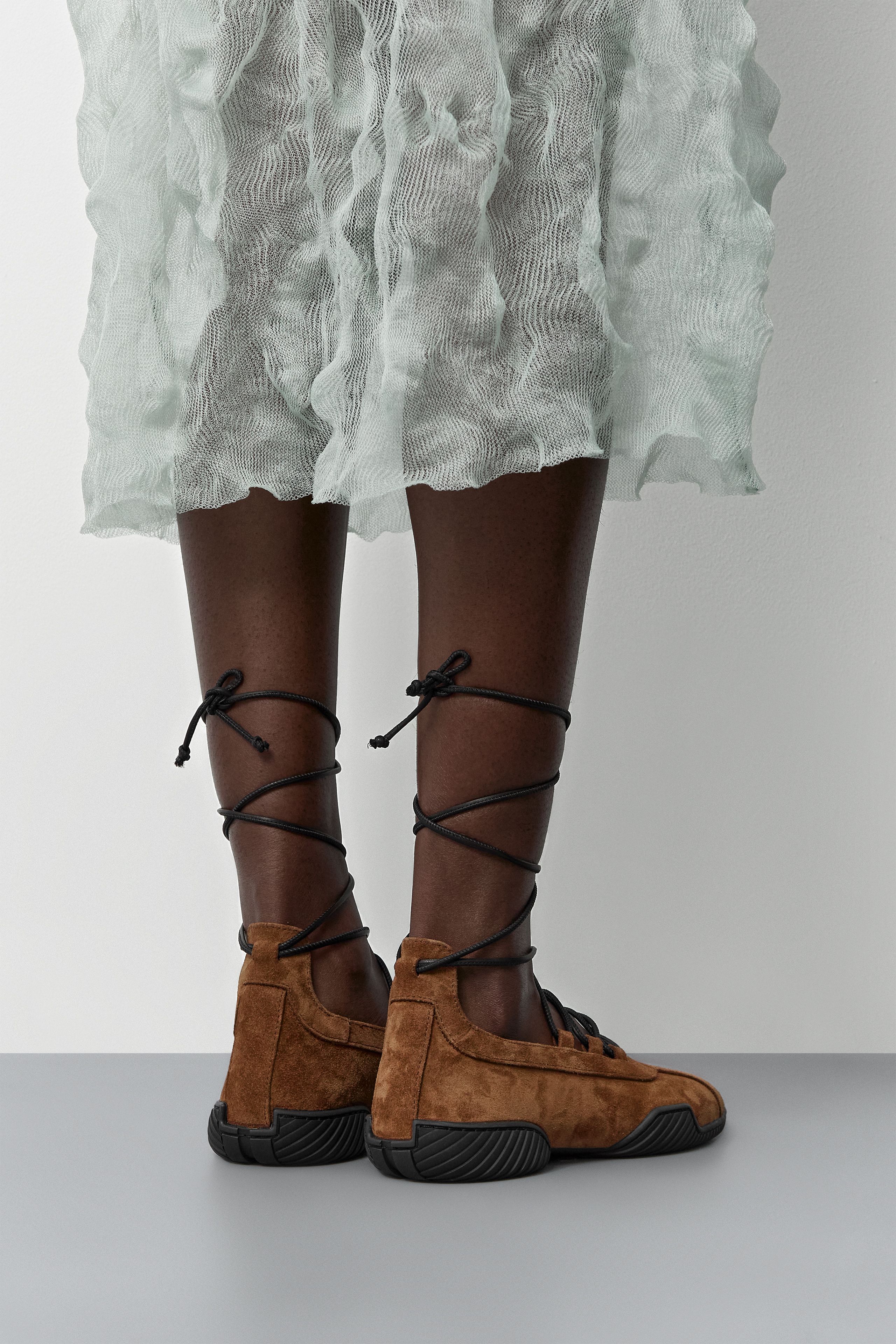 Averie Ballerinas - Tan Suede Leather | Miista