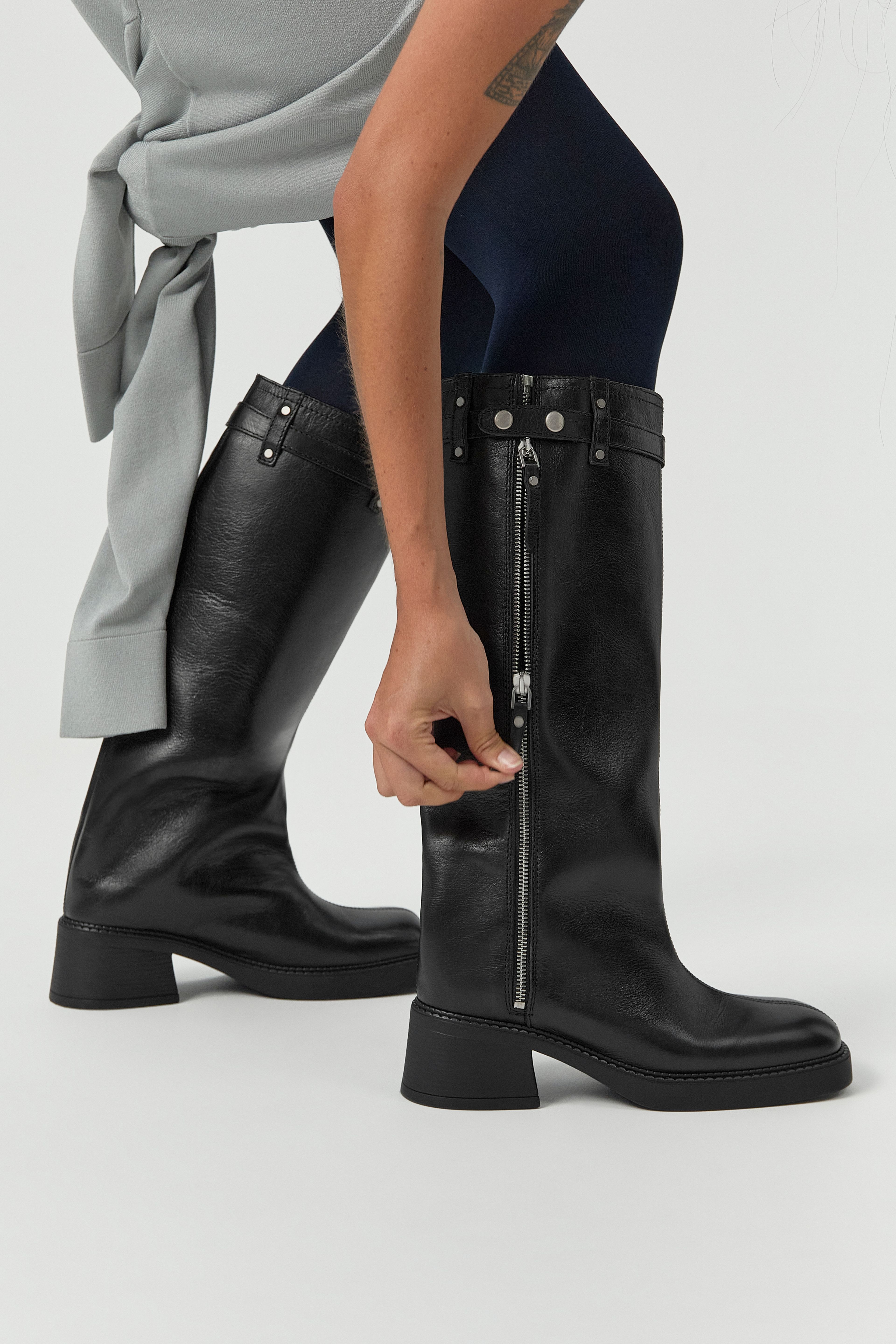 Izolda Boots - Black Leather | Miista | Designed & Handmade in Europe