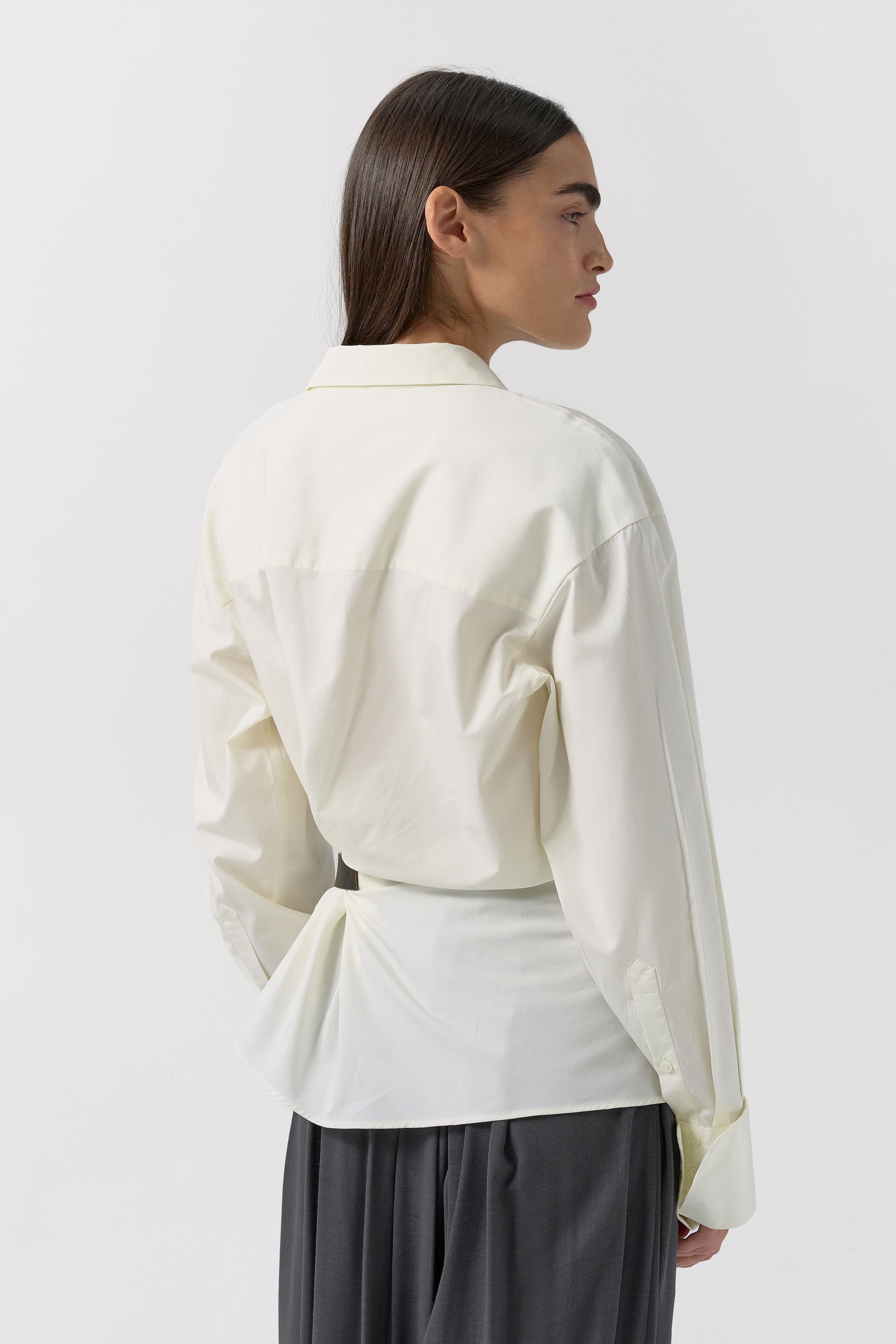 Calle Shirt - Beige Cotton | Miista | Designed & Handmade in Europe