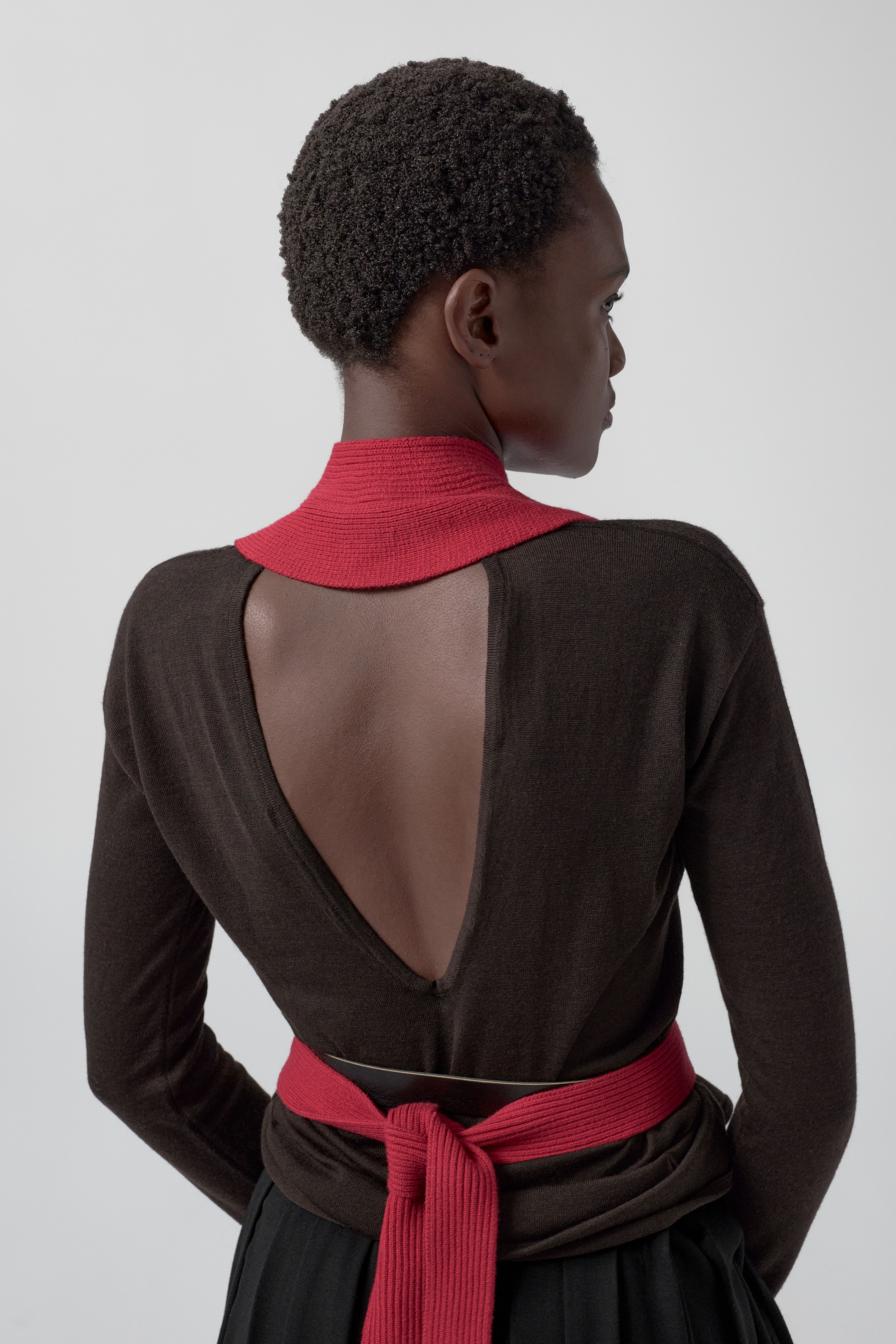 Wirth Scarf - Red Viscose Knit | Miista | Designed & Handmade in Europe