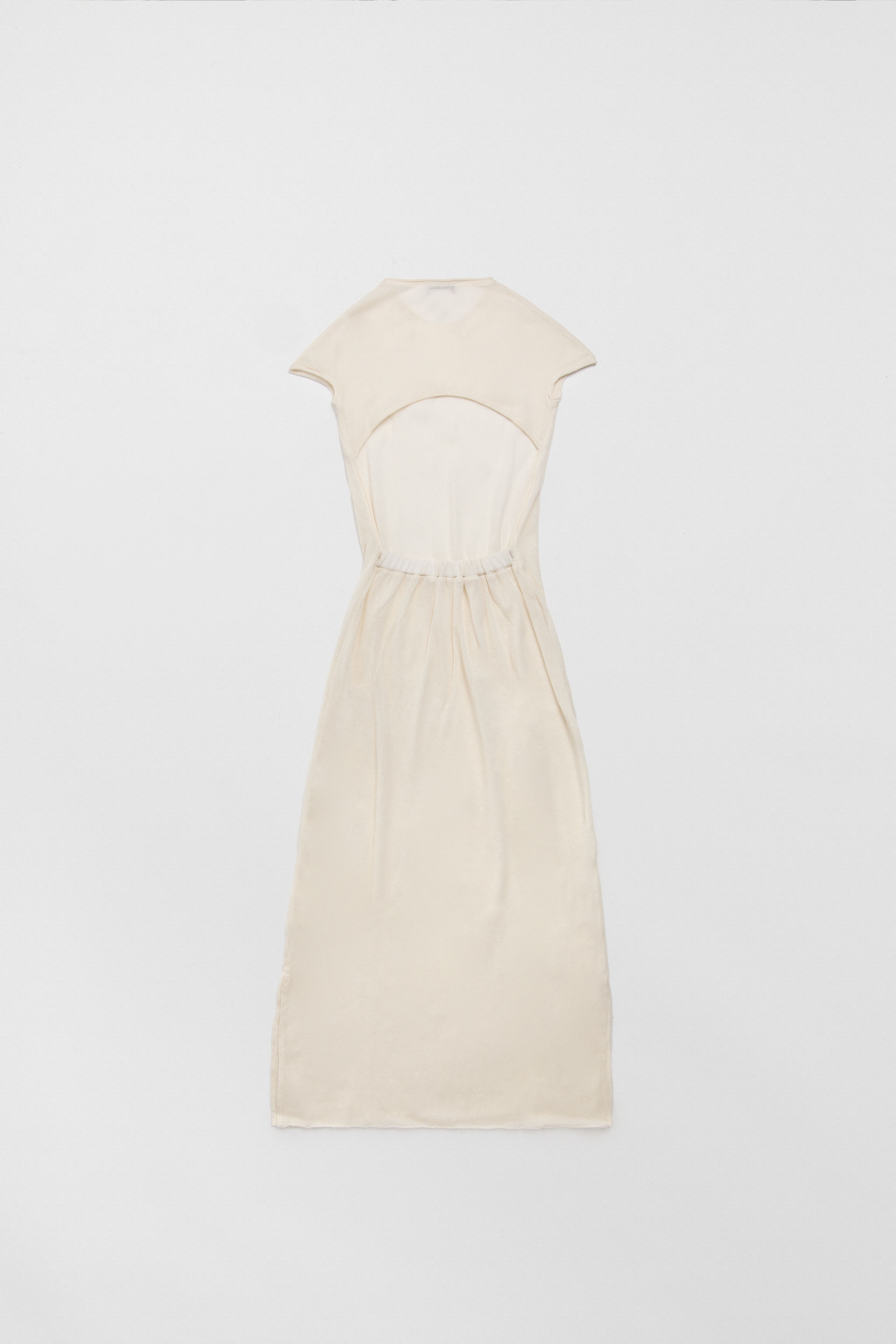 Buffy Ecru Backless Knitted Dress | Miista | Designed & Handmade in Europe