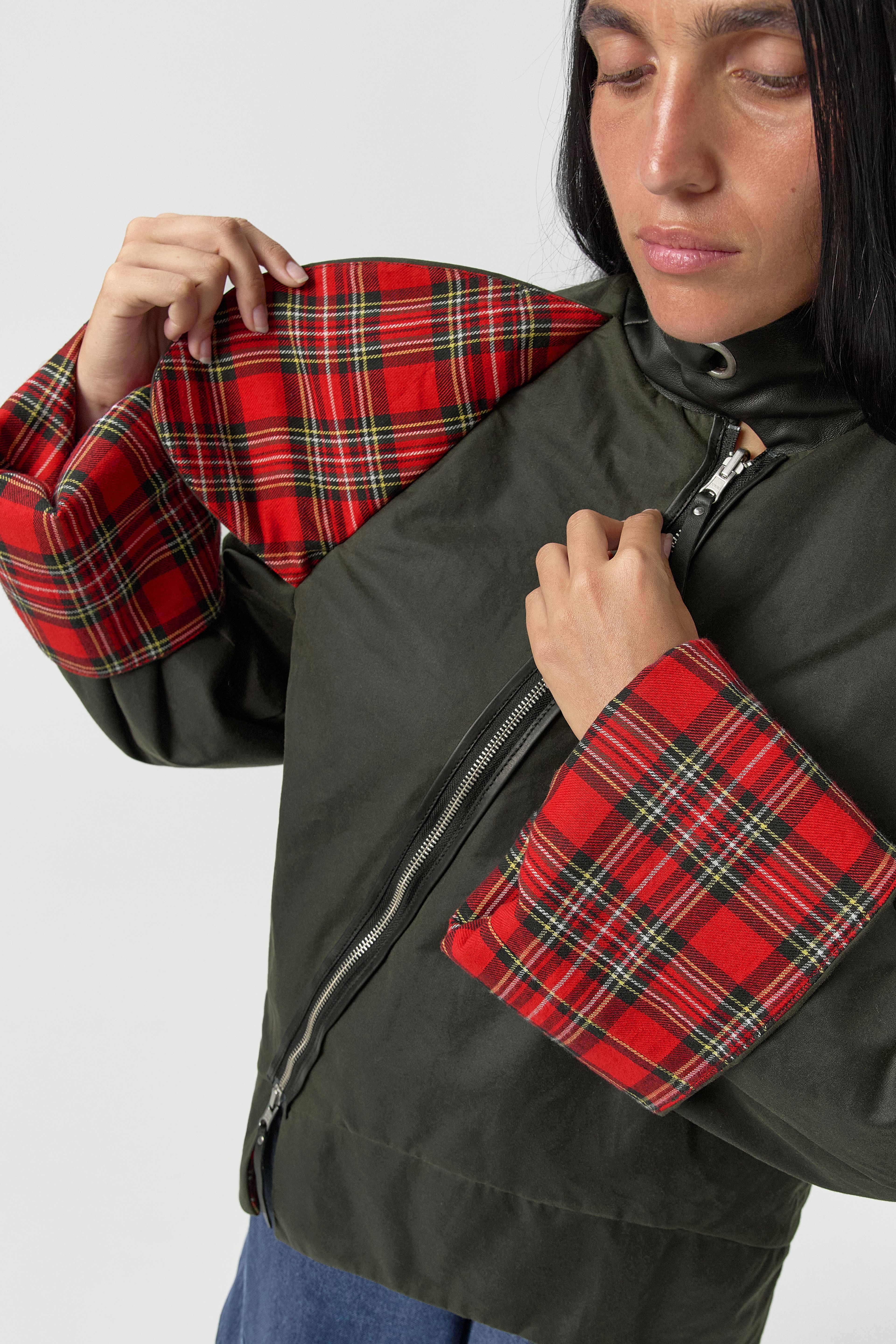 Ofelia Jacket - Dark Khaki Cotton | Miista | Designed & Handmade in Europe