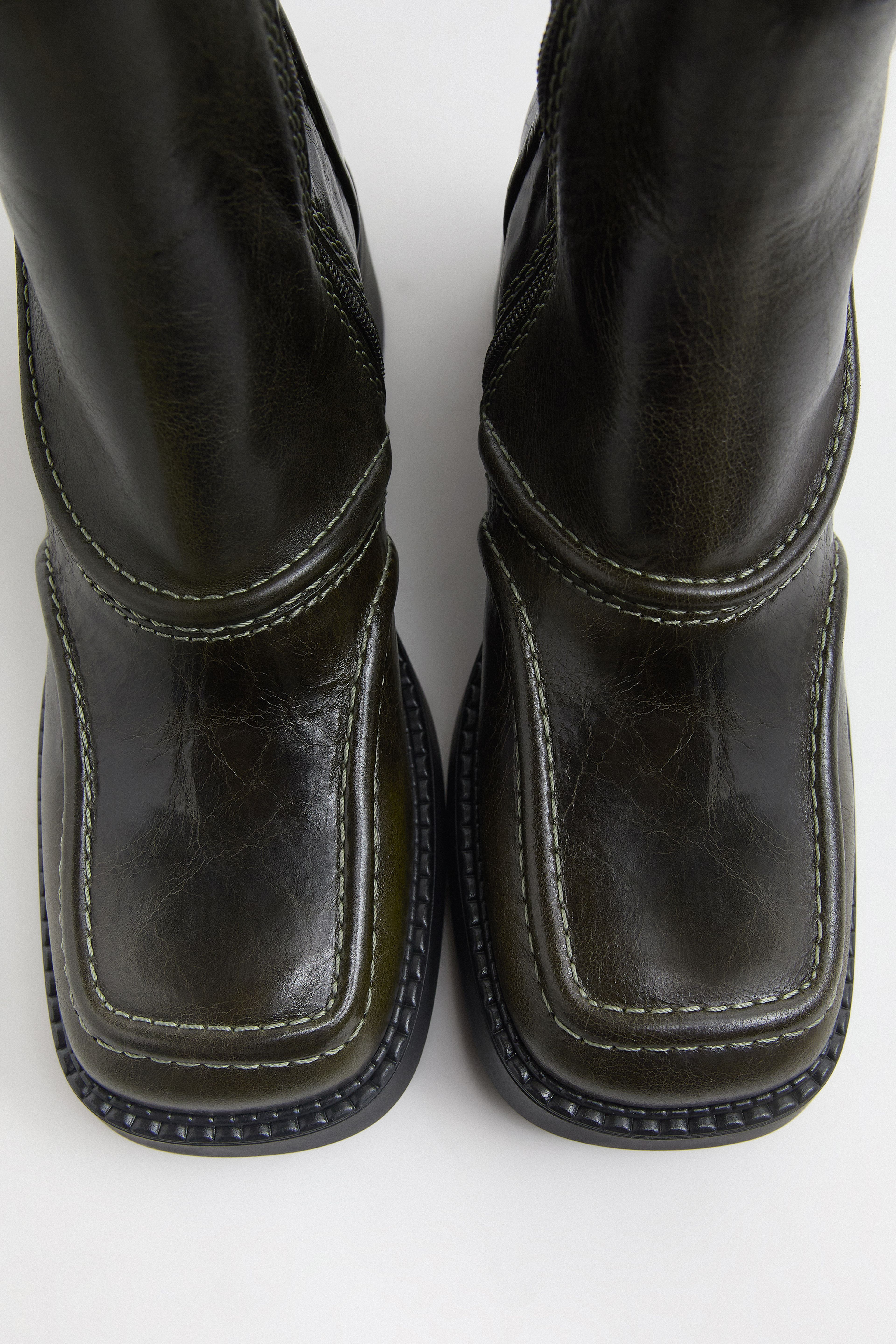 Malene Boots - Khaki Leather | Miista | Designed & Handmade in Europe
