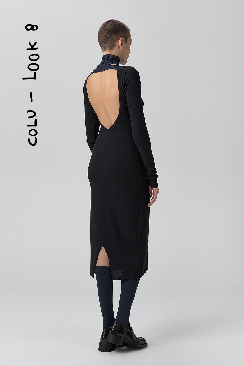 Marina Dress - Black Extra Fine Merino Knit | Miista | Designed & Handmade in Europe